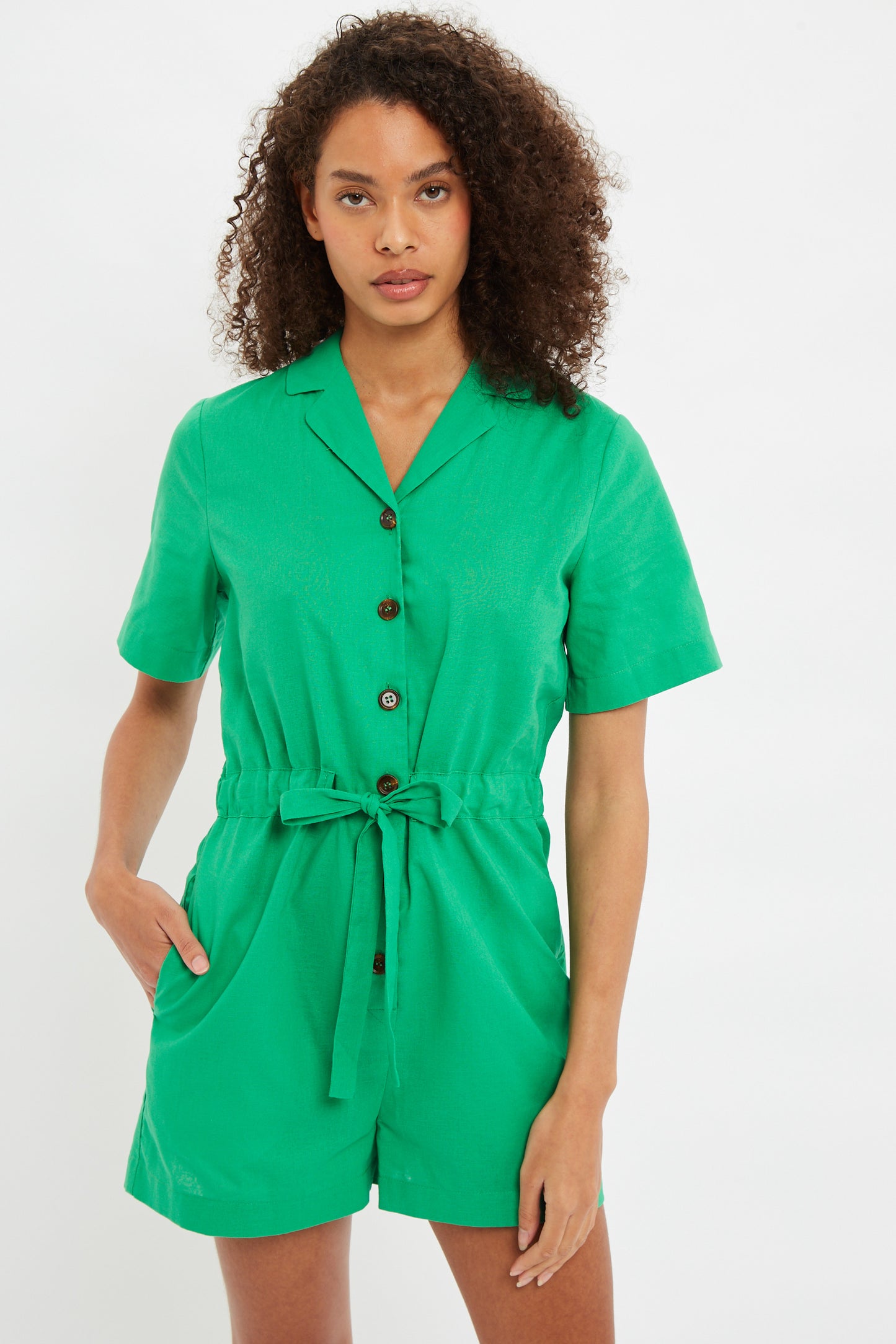 Louche Wren Short Sleeve Playsuit