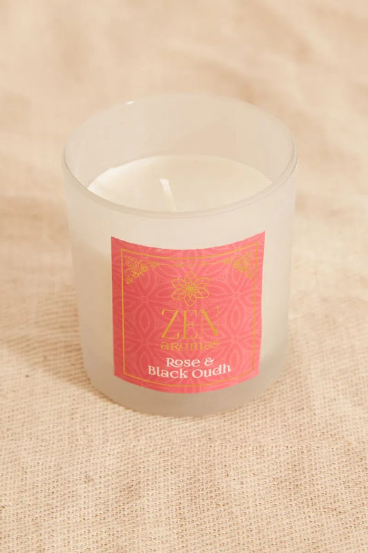 Rose Black Oud Scented Zen Candle