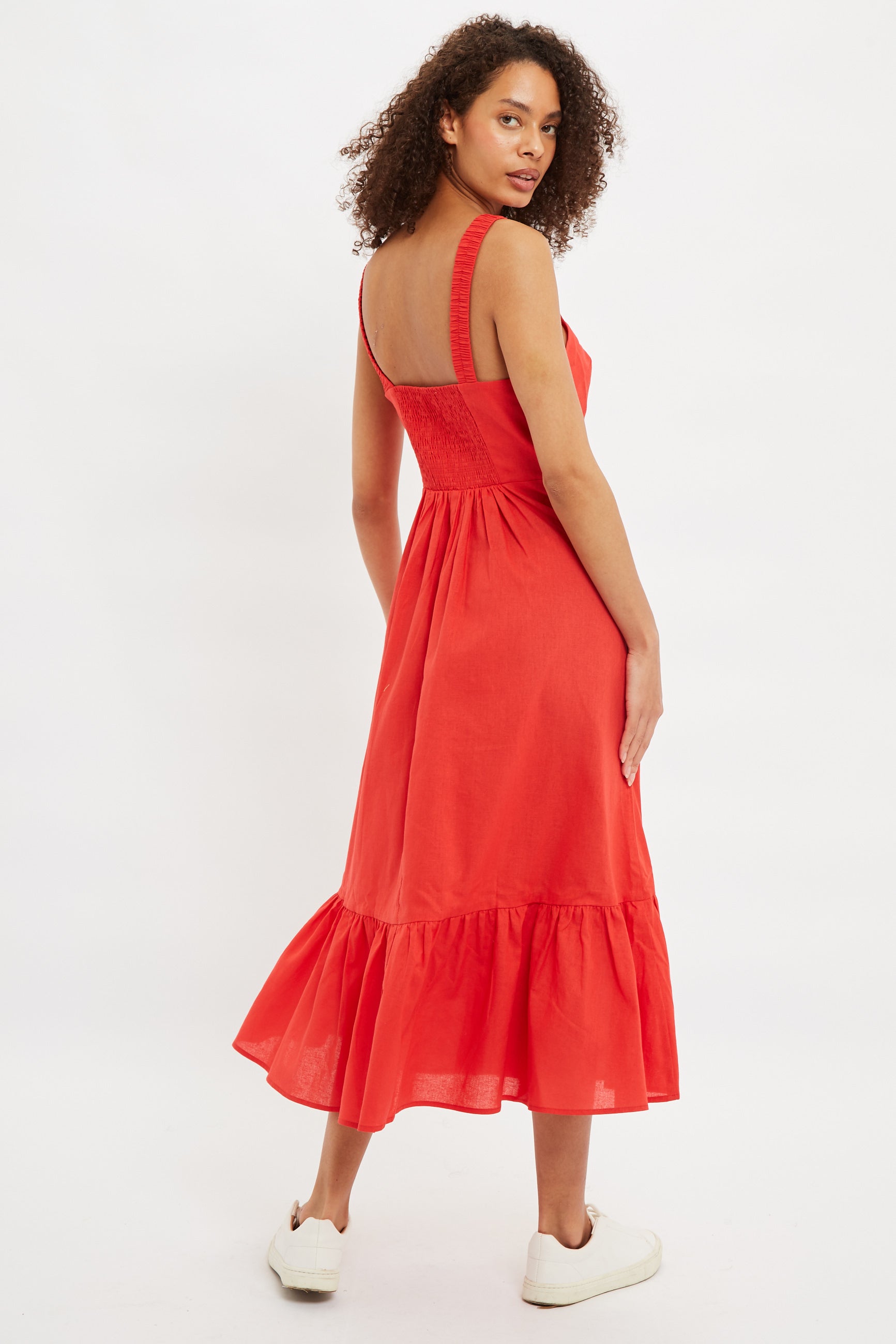 Louche Zora Scalloped Detailed Midi Sundress