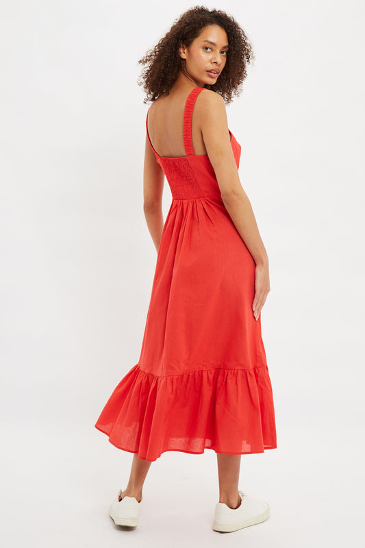Louche Zora Scalloped Detailed Midi Sundress