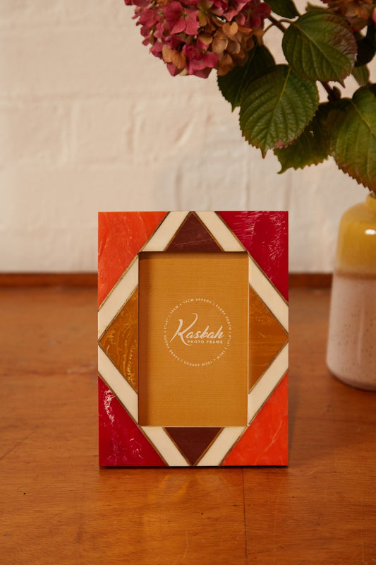 Resin Inlay Diamond Design Photo Frame