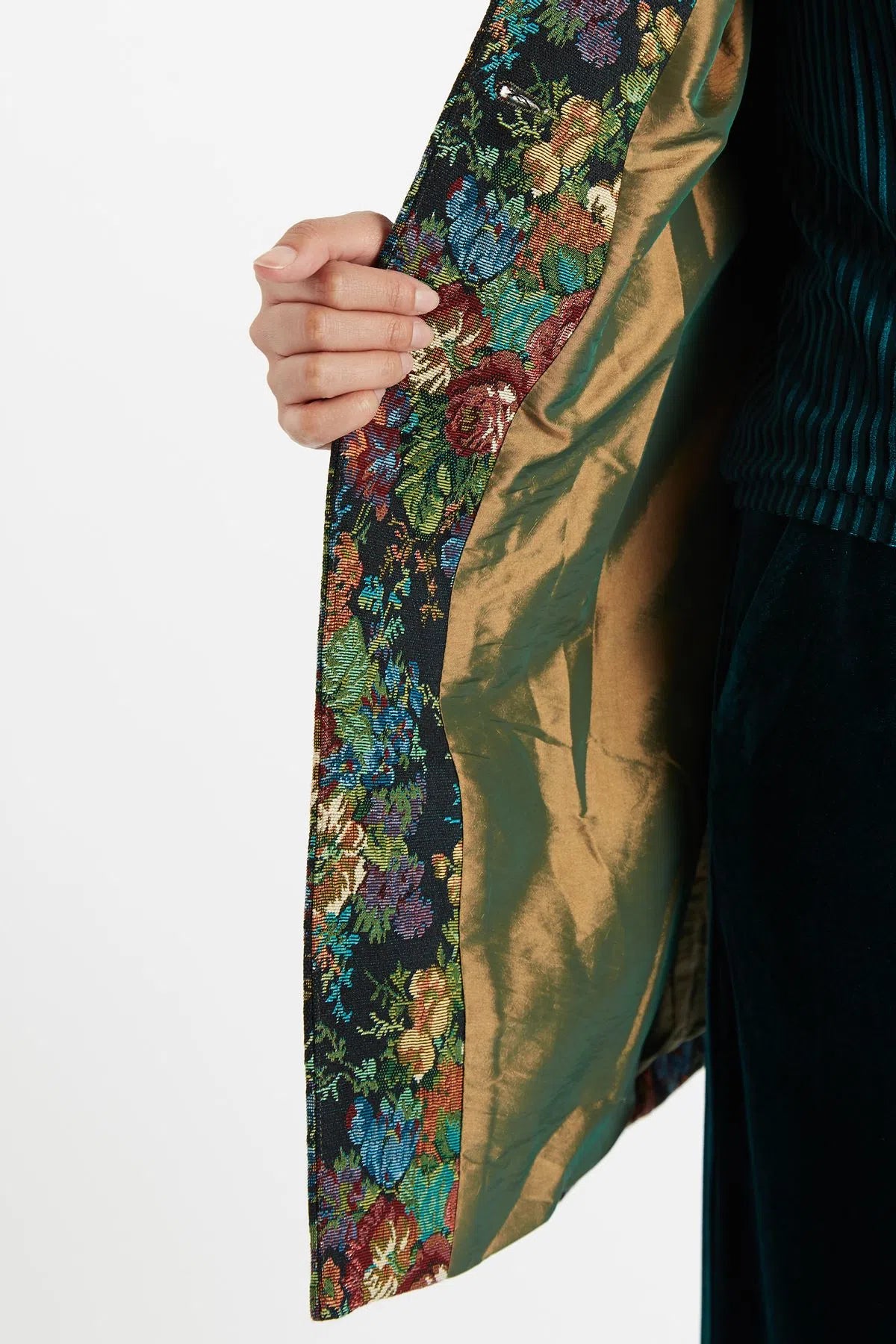 Louche Dryden Flower Mix Jacquard Coat