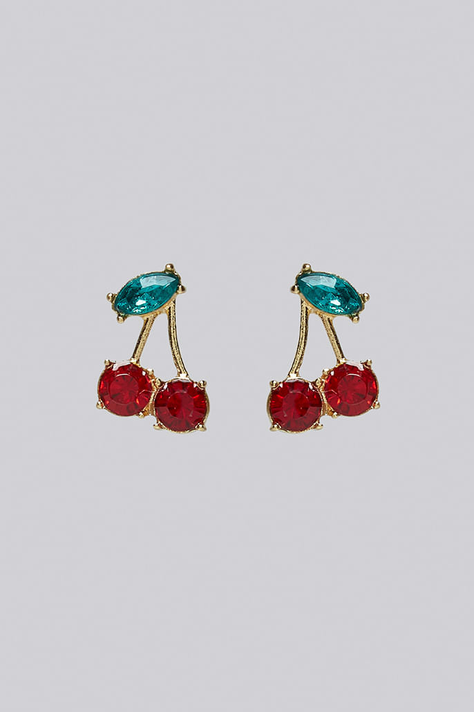 Louche Etta Cherry Stud Earring Gold