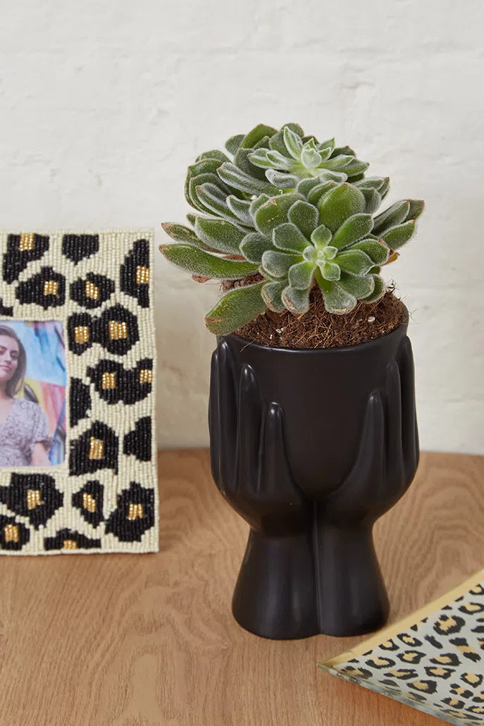Hand Planter Black