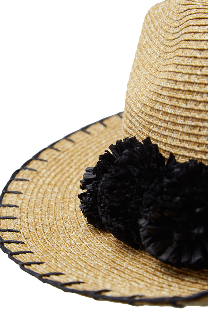 Louche Kia Straw Trilby Hat - Styled