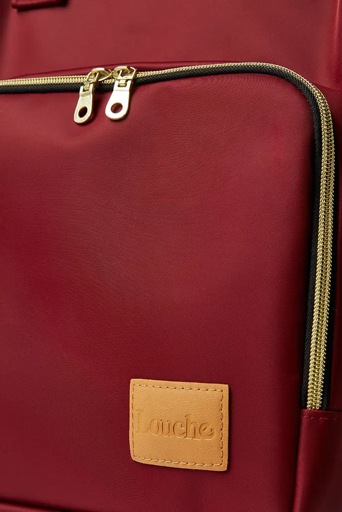 Louche Lexi Framed Backpack Burgundy - Detail 4
