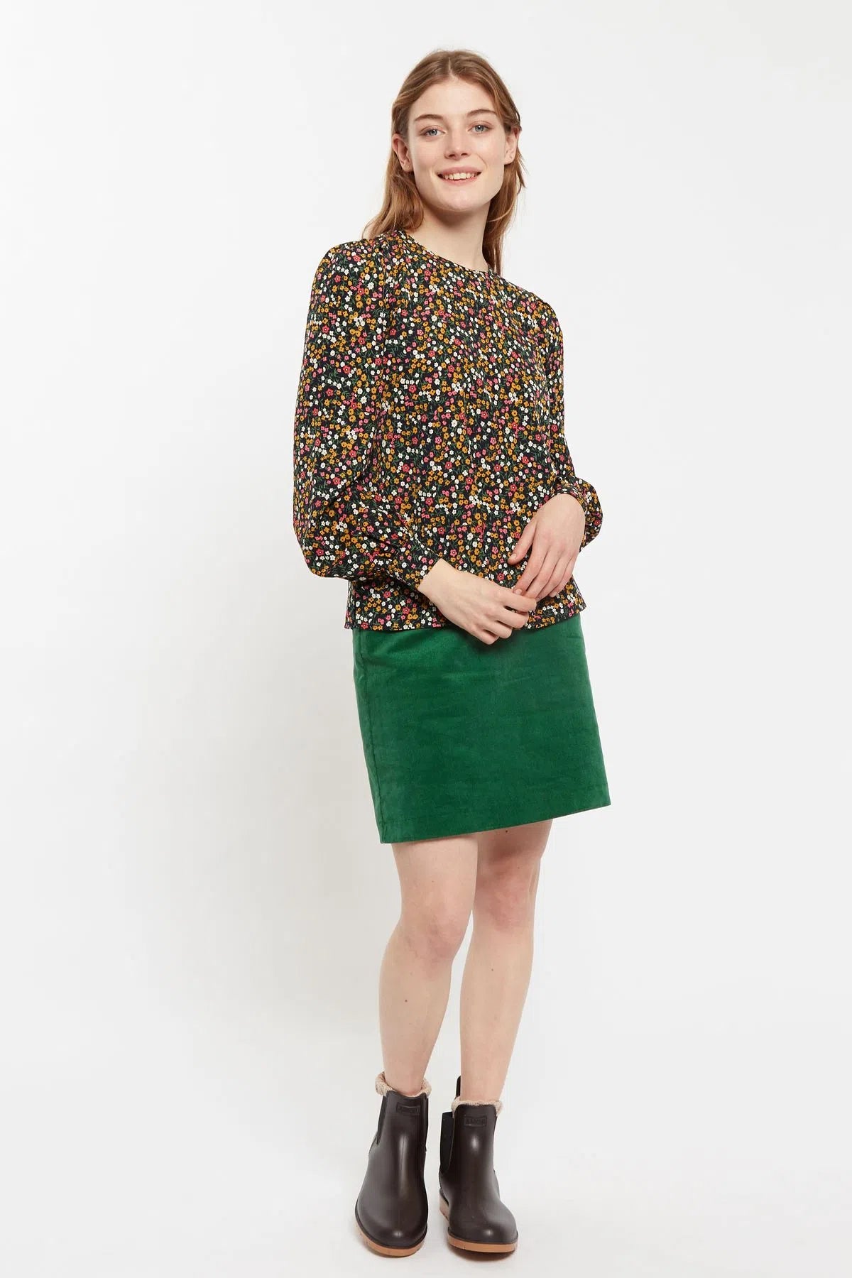 Lima Dippy Ditsy Print Long Sleeve Blouse