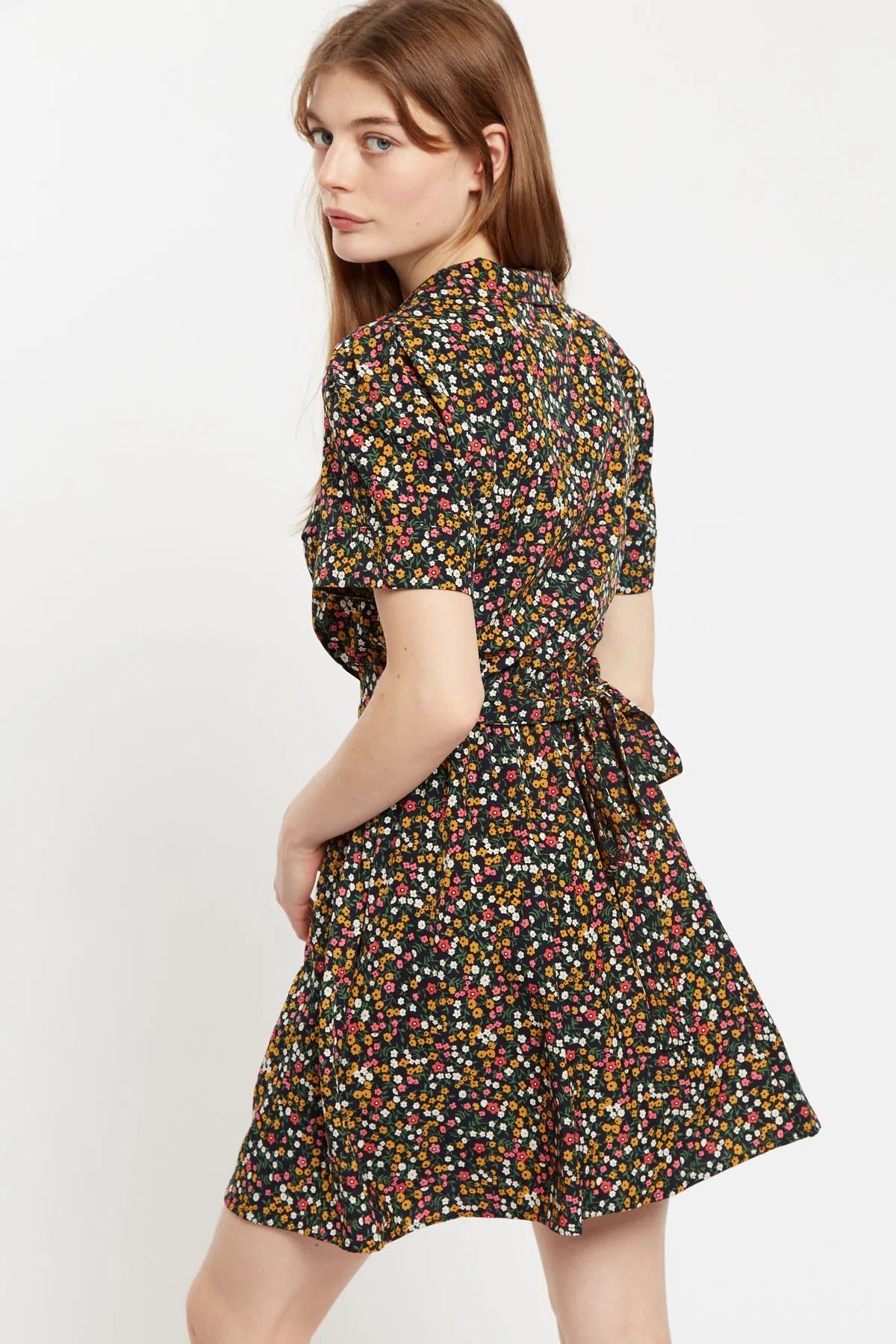 Louche Perry Dippy Ditsy Print Mini Shirtdress