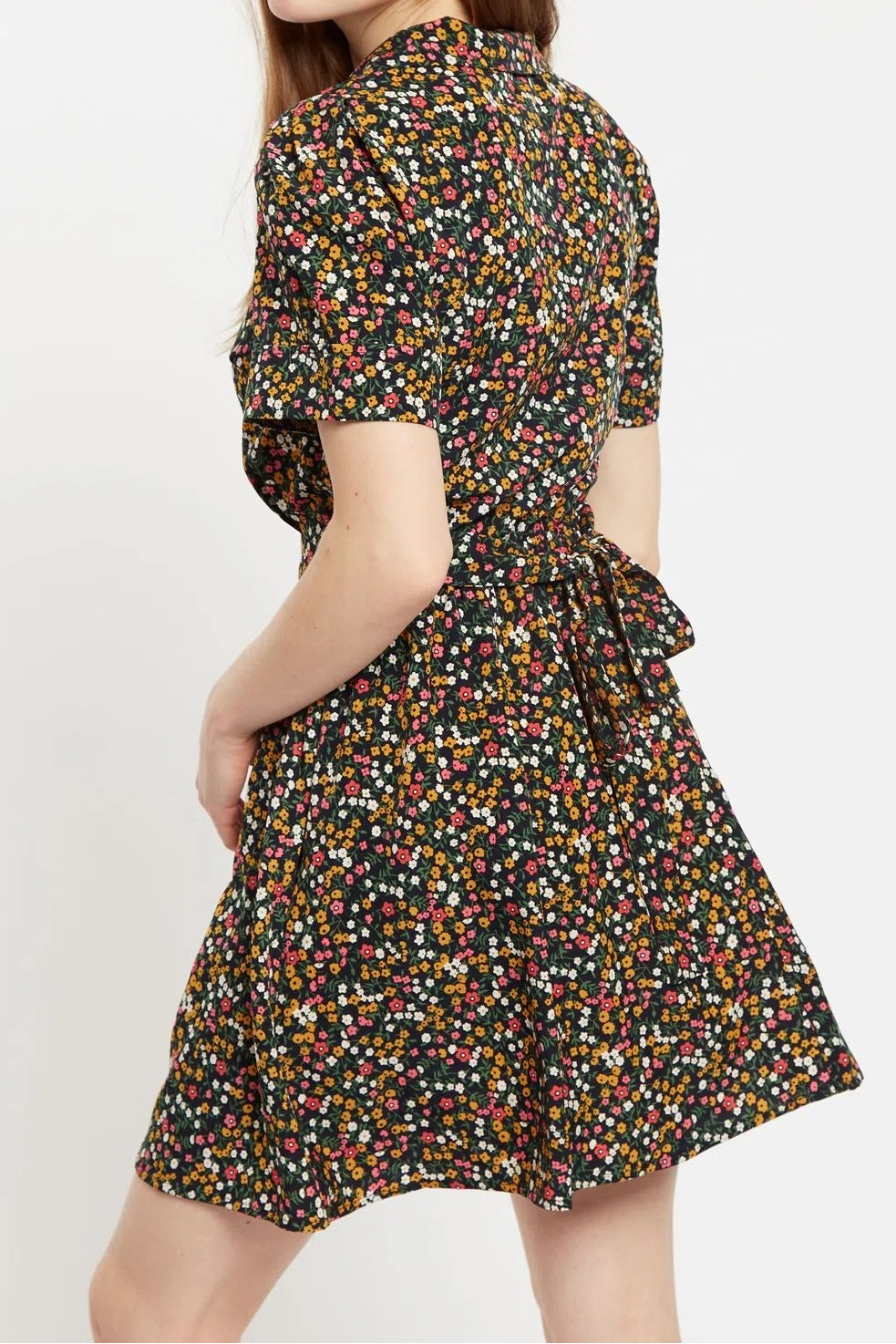 Louche Perry Dippy Ditsy Print Mini Shirtdress - Back
