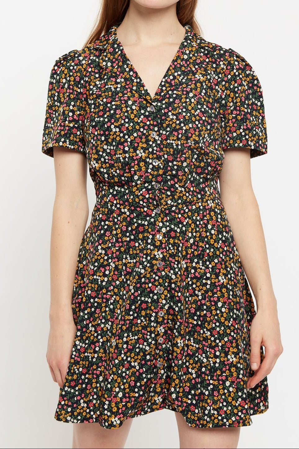 Louche Perry Dippy Ditsy Print Mini Shirtdress