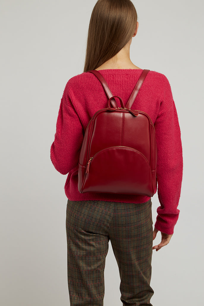 Louche Rosa 2 Pocket Back Pack - Burgundy