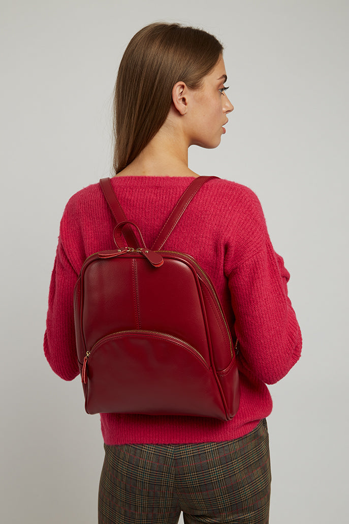 Louche Rosa 2 Pocket Back Pack - Burgundy