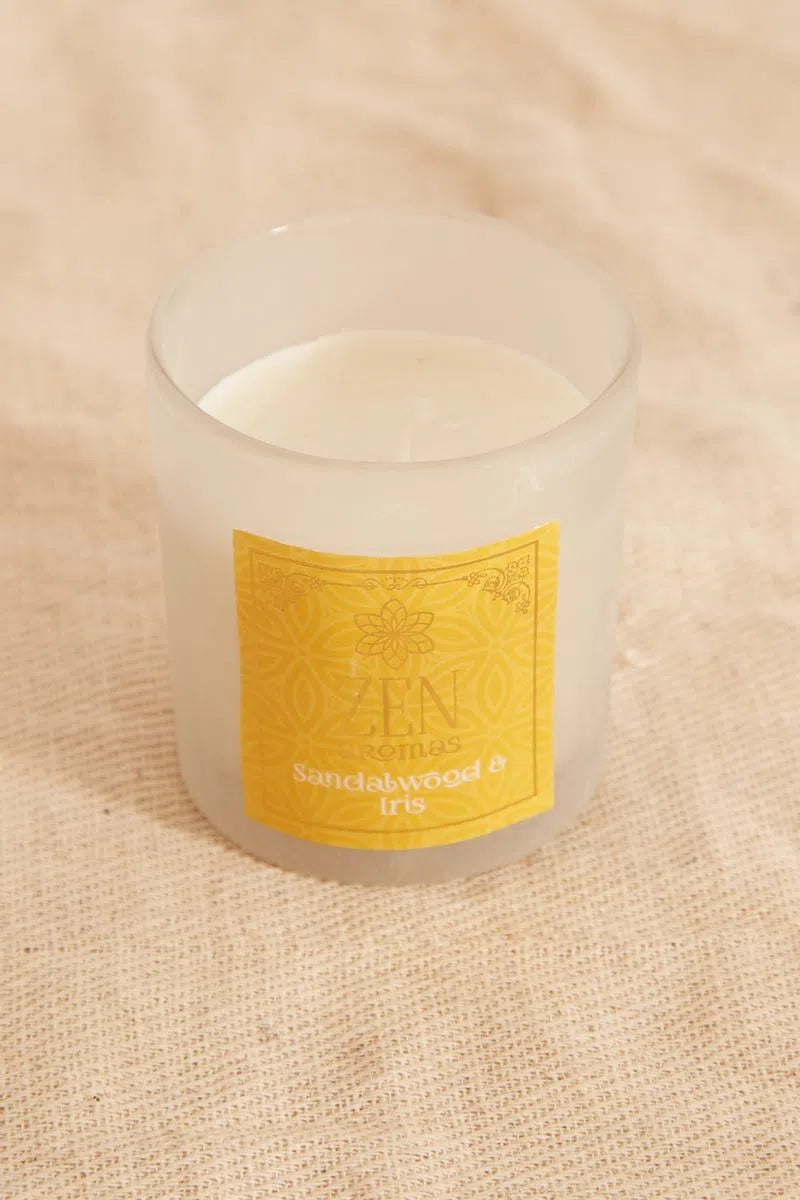 Sandalwood and Iris Scented Zen Candle