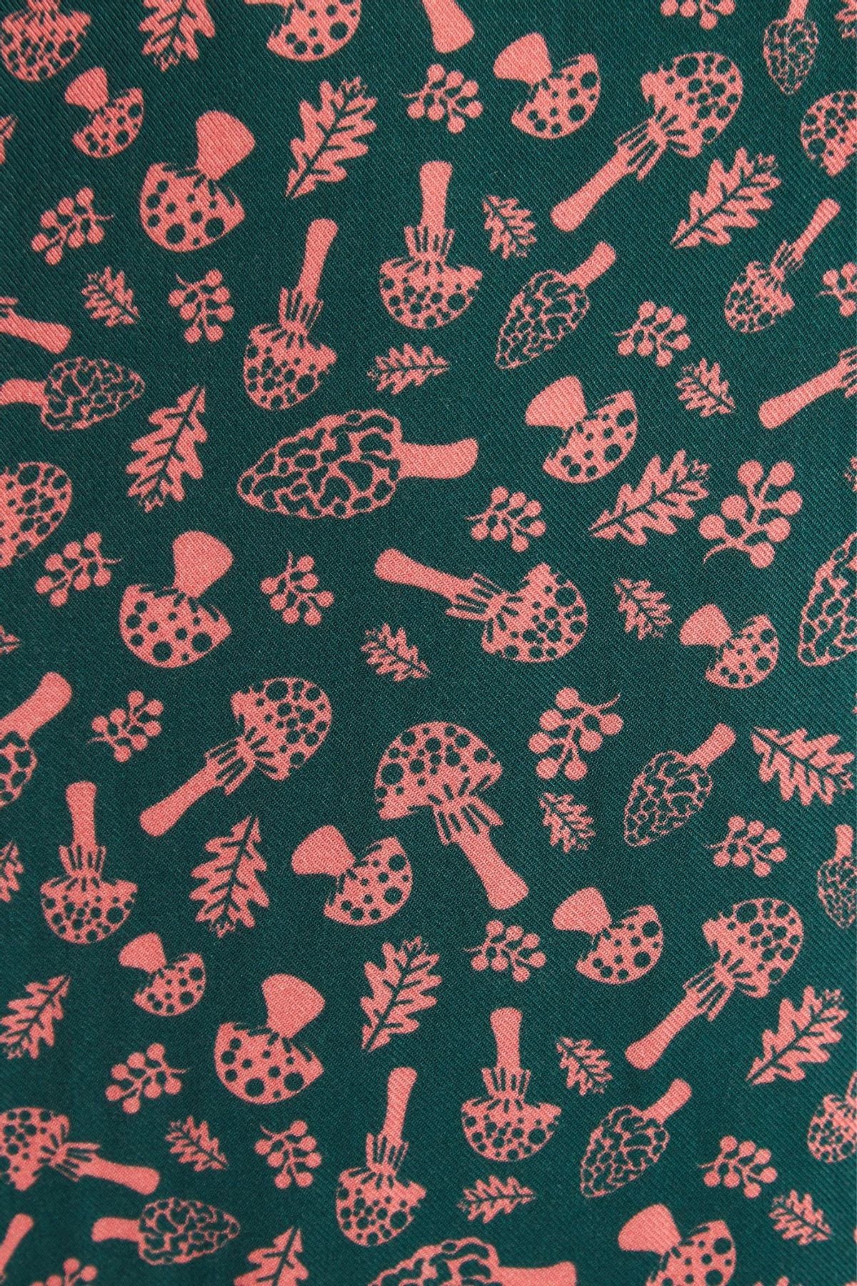 Louche Zura Mushroom Magic Print Long Sleeve Mini Dress