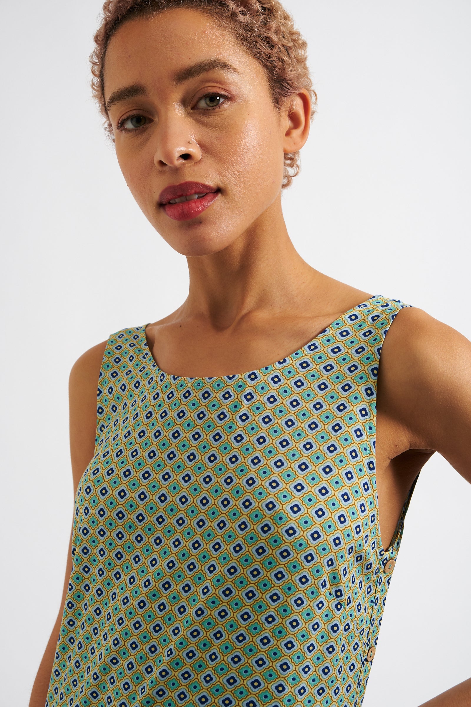 Orinda Tangiers Print Midaxi Sundress - Detail 1