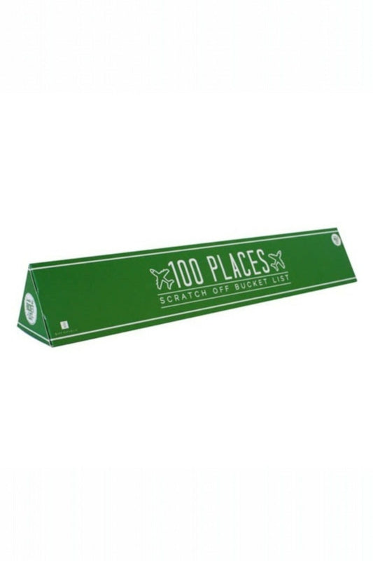 100 Places Bucket List Scratch Poster