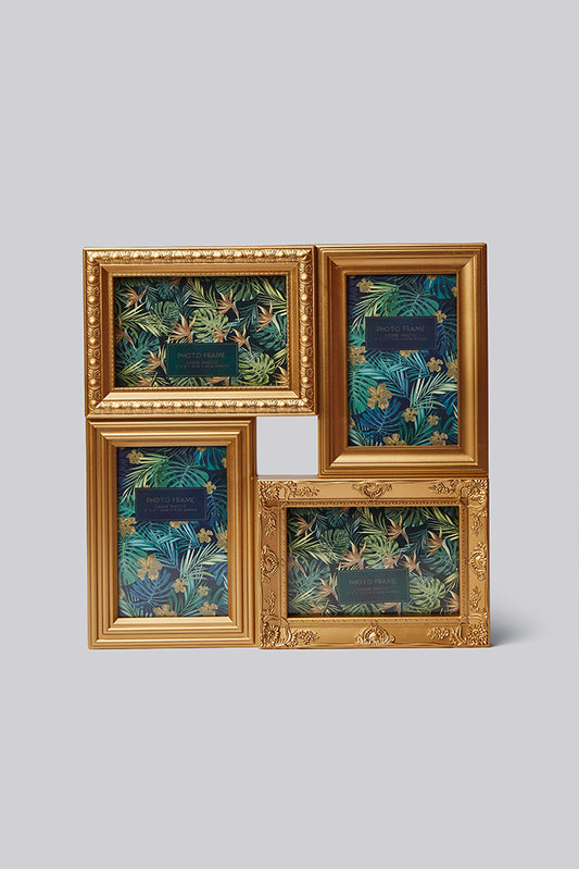 Vintage Style Gold 4 Piece Aperture Wall Hanging Frame