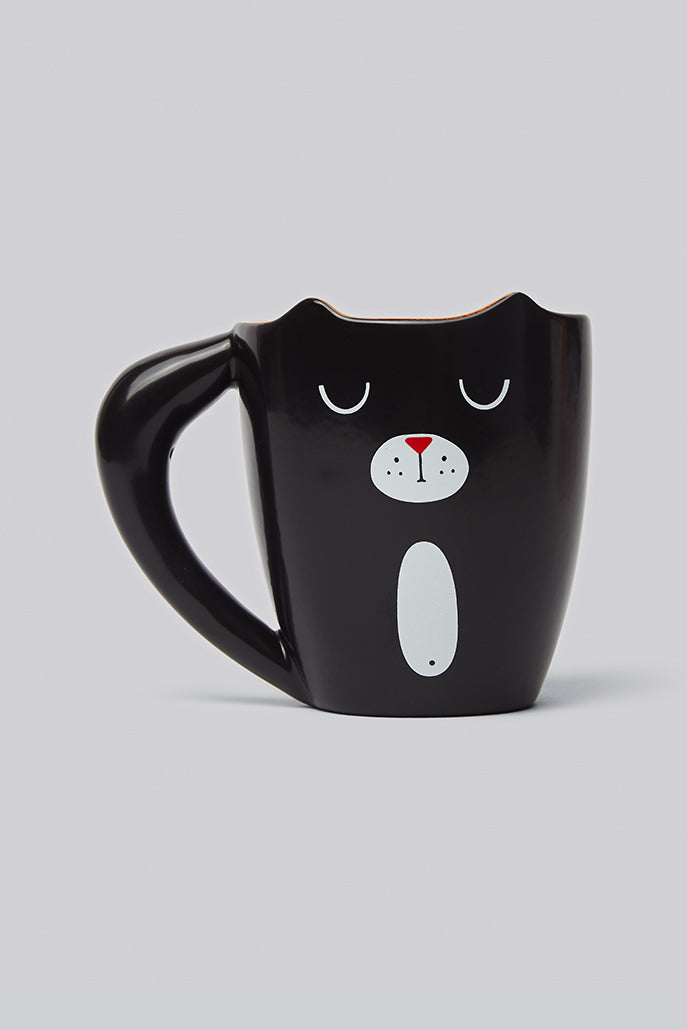 Ginger Black Cat Heat Changing Mug