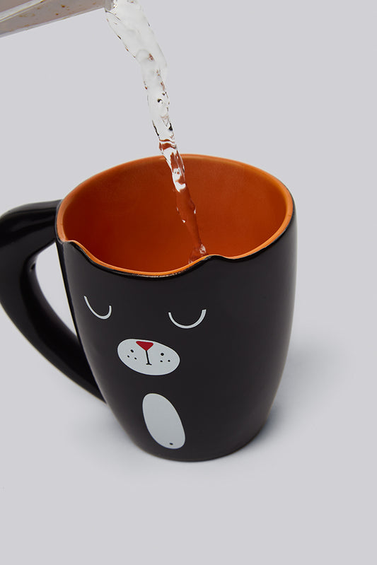Ginger Black Cat Heat Changing Mug