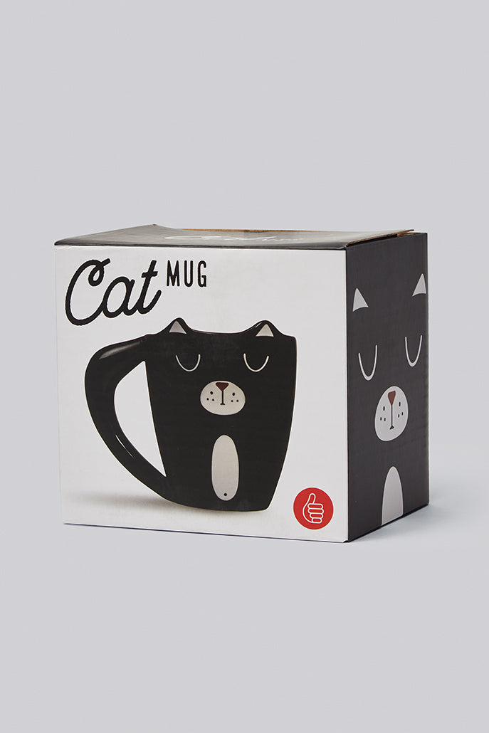 Ginger Black Cat Heat Changing Mug