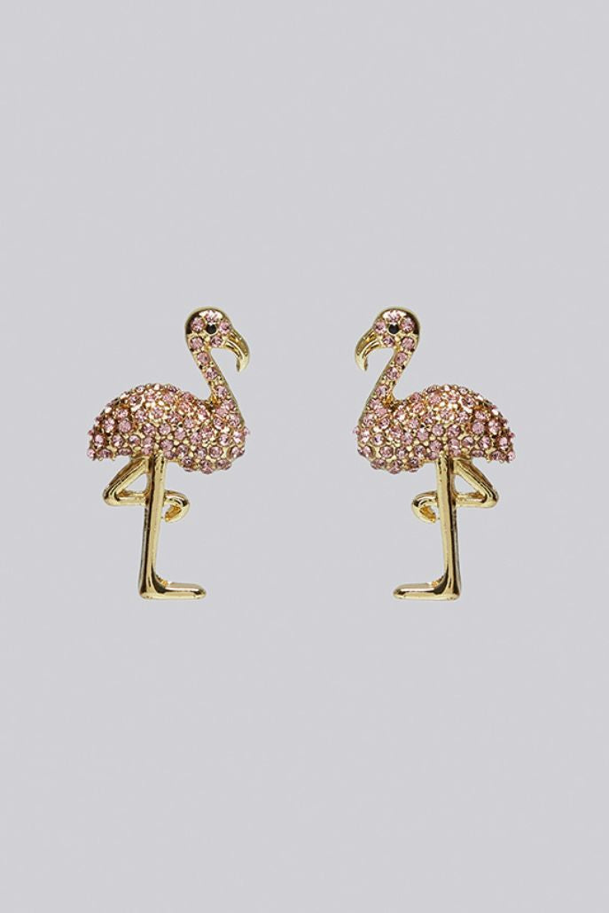 Maya Flamingo Pink Stud Earrings - Styled