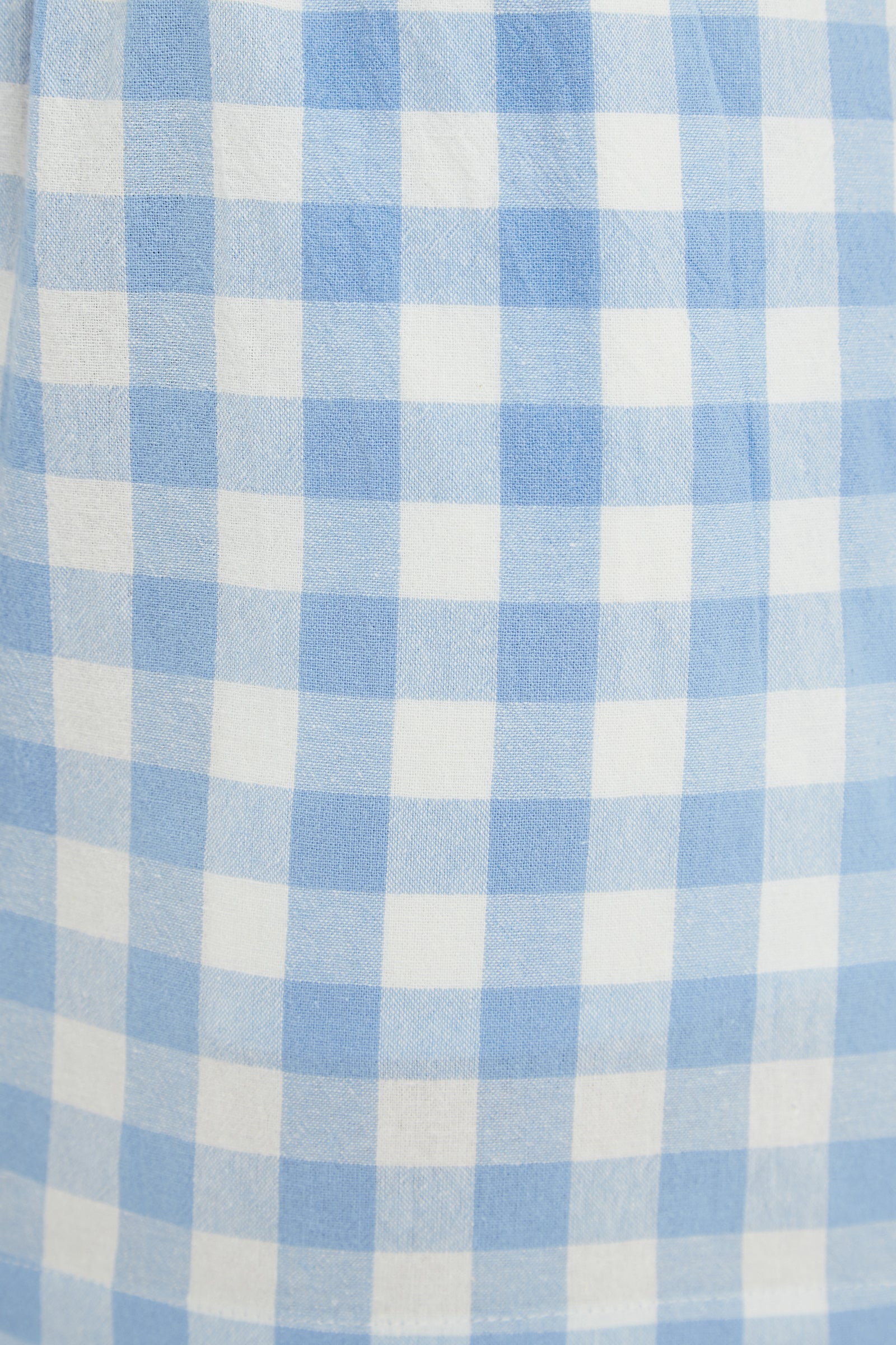 Clover Picnic Check Button Through Midi Sundress - Blue