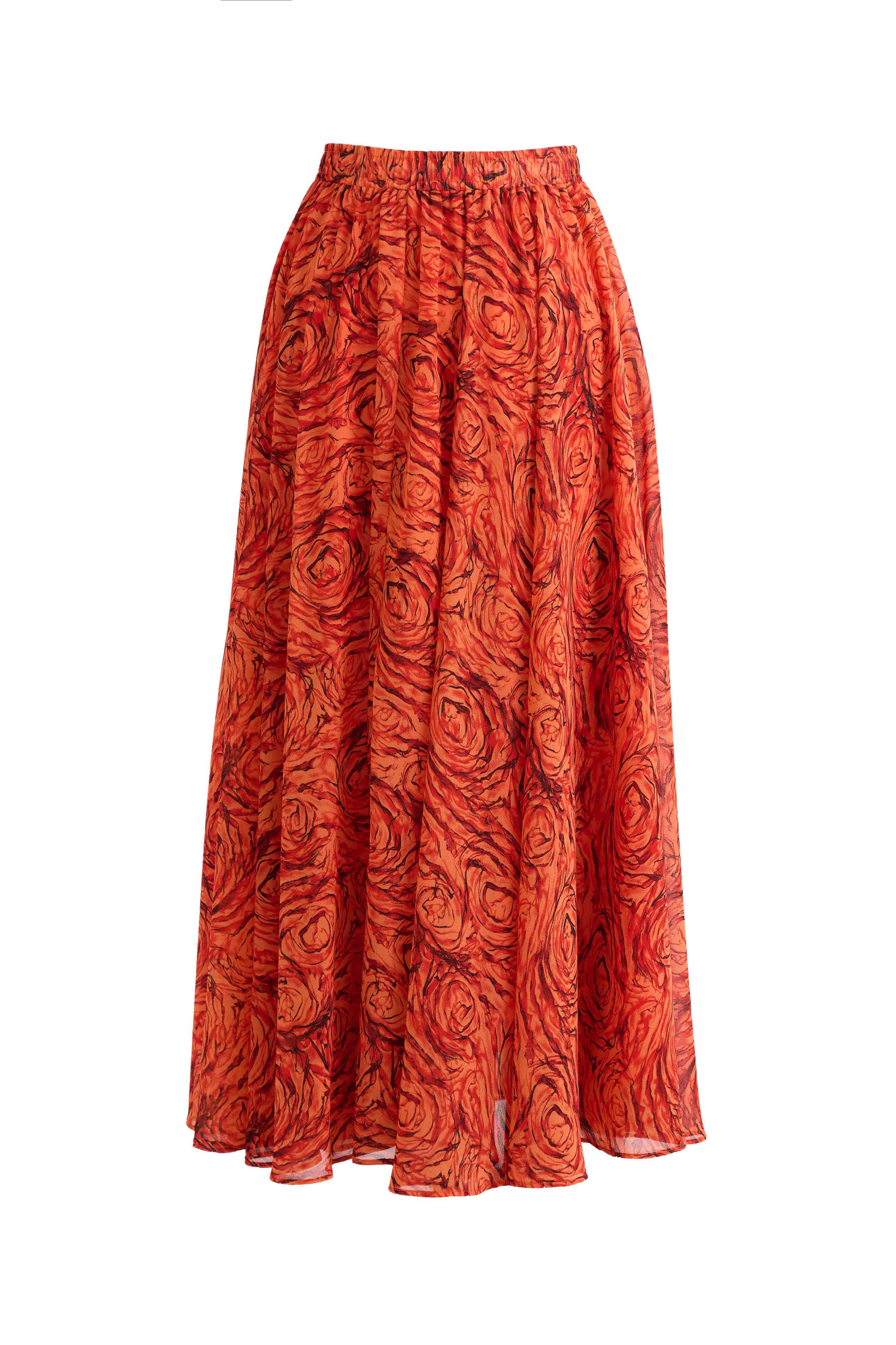 Agatha Rosechild Full Circle Maxi Skirt – Apricot