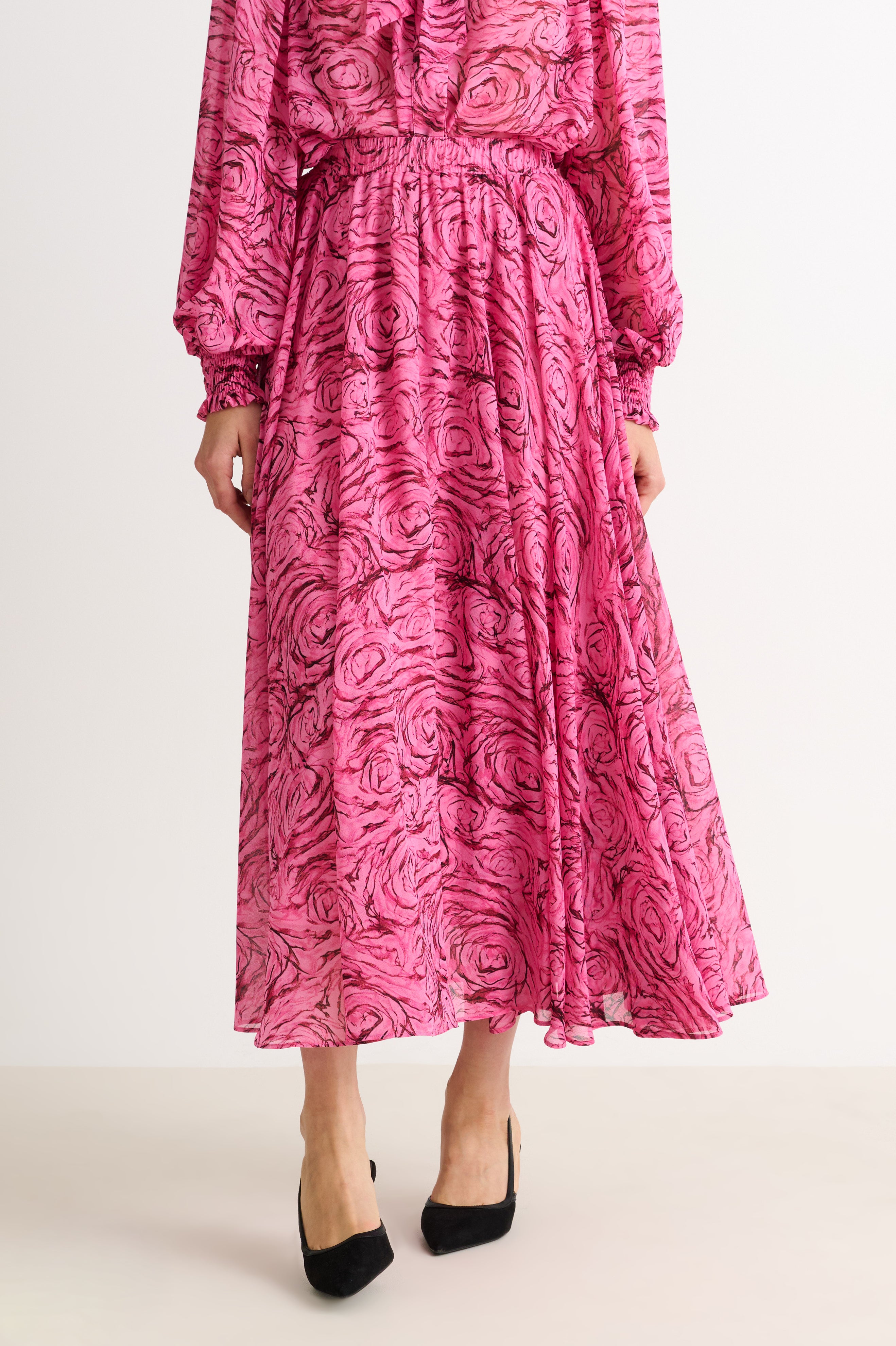 Agatha Rosechild Full Circle Maxi Skirt – Pink