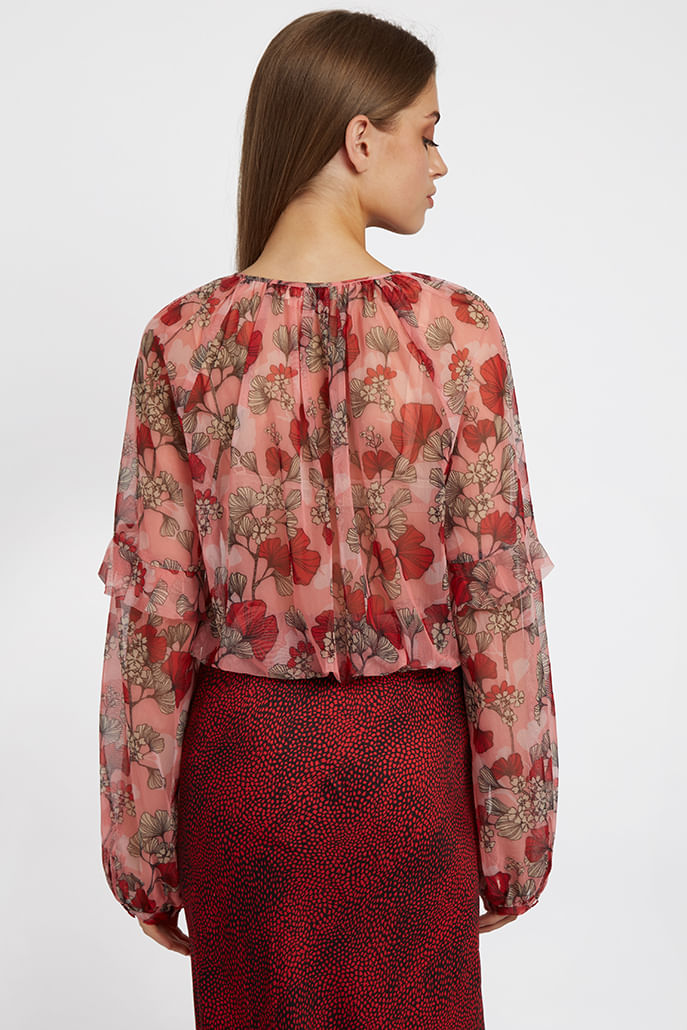 Louche Alba Hibiscus Blouse