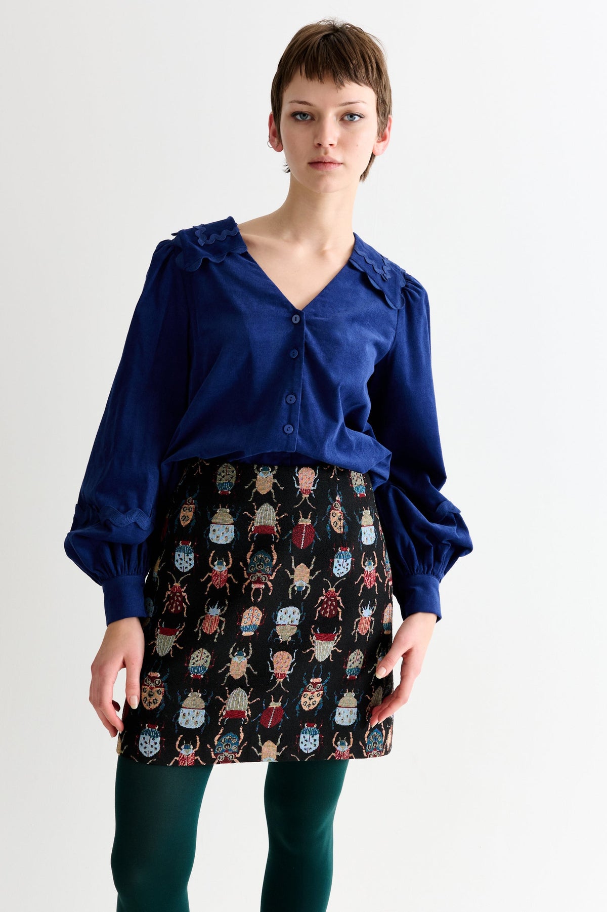 Aubin Beetlejuice Jacquard A-Line Mini Skirt – Multicoloured - Detail 1