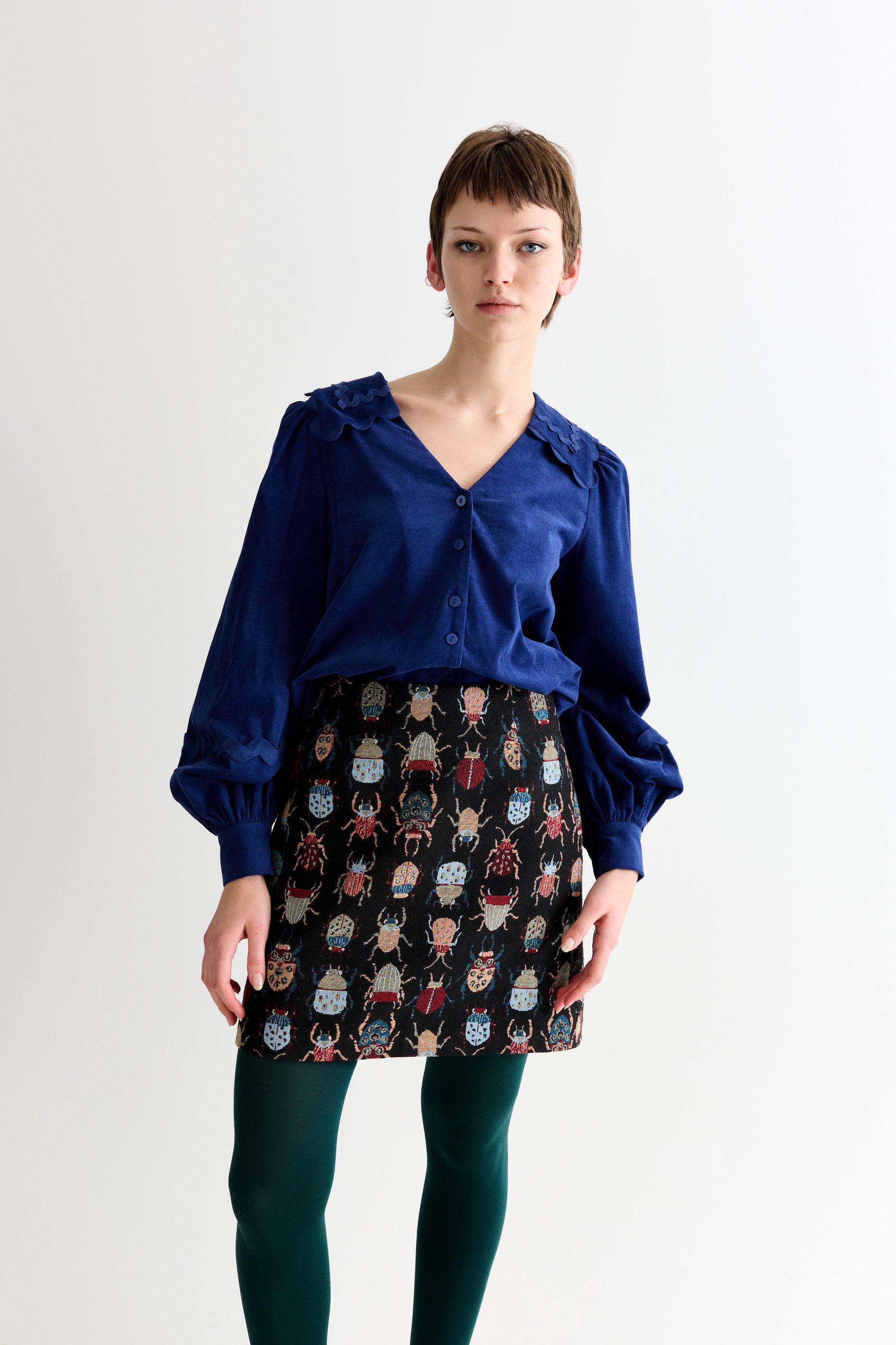 Aubin Beetlejuice Jacquard A-Line Mini Skirt – Multicoloured