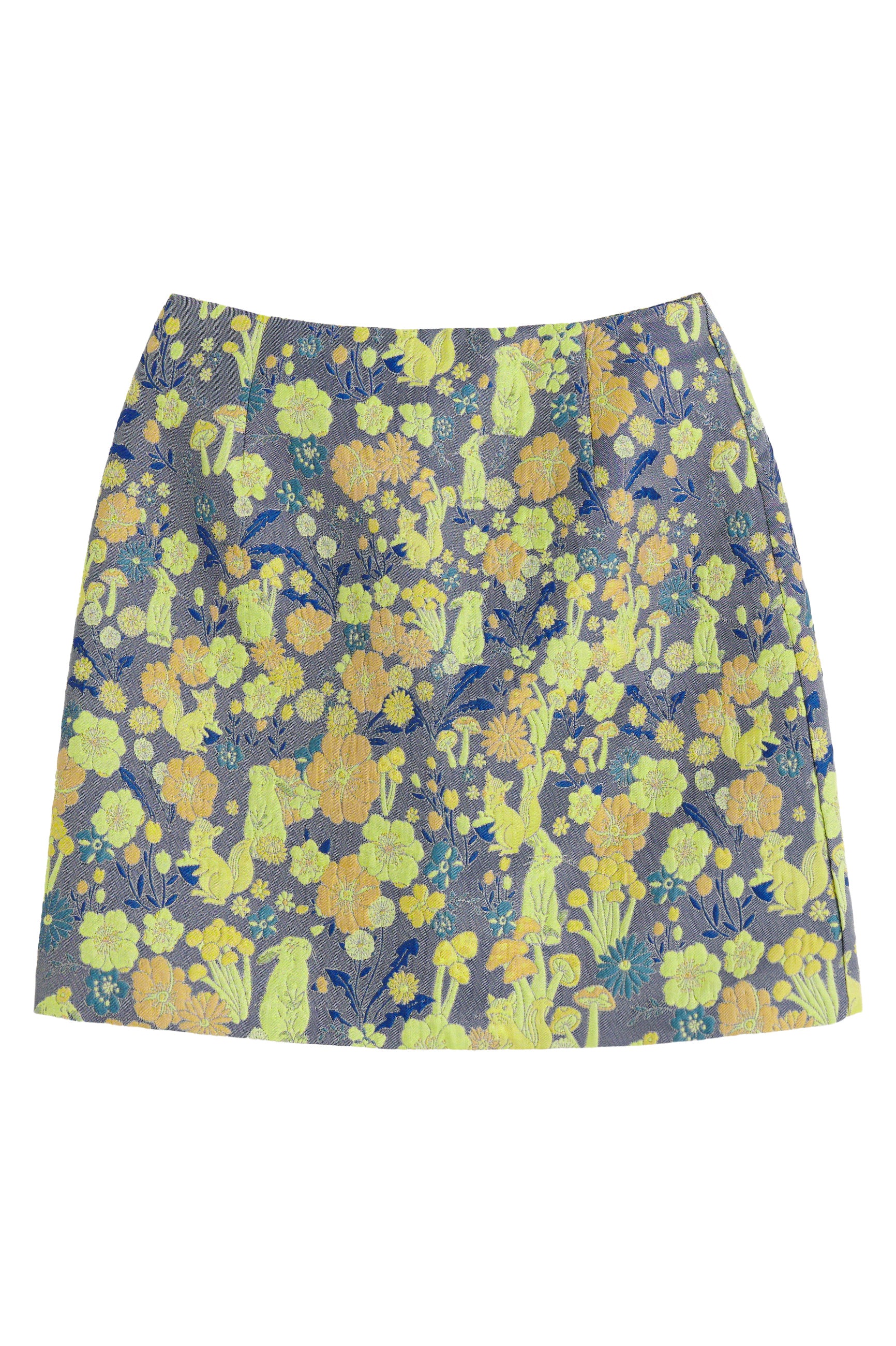 Aubin Fairytale Jacquard Mini Skirt- Yellow