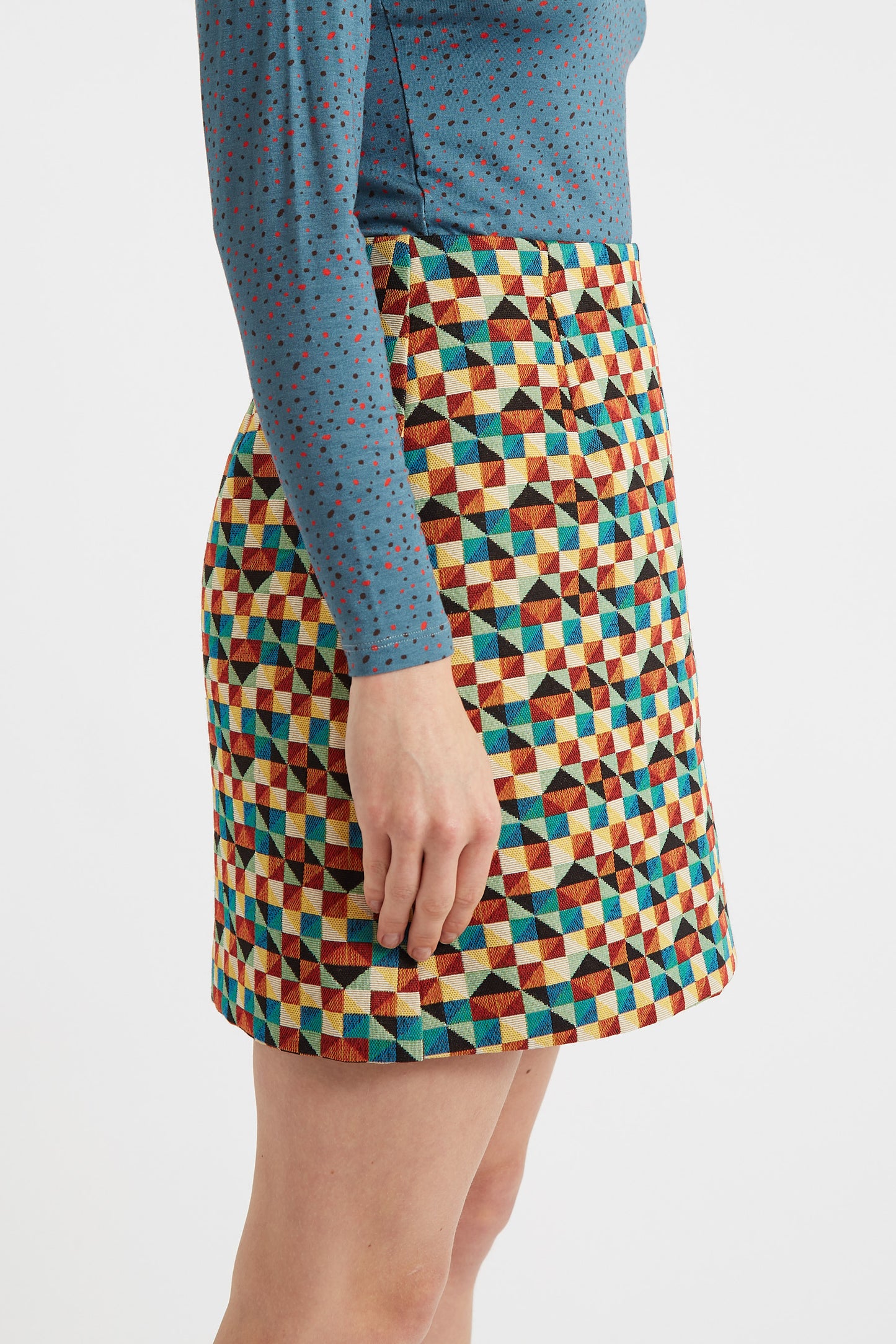 Aubin Geo Jacquard Mini Skirt