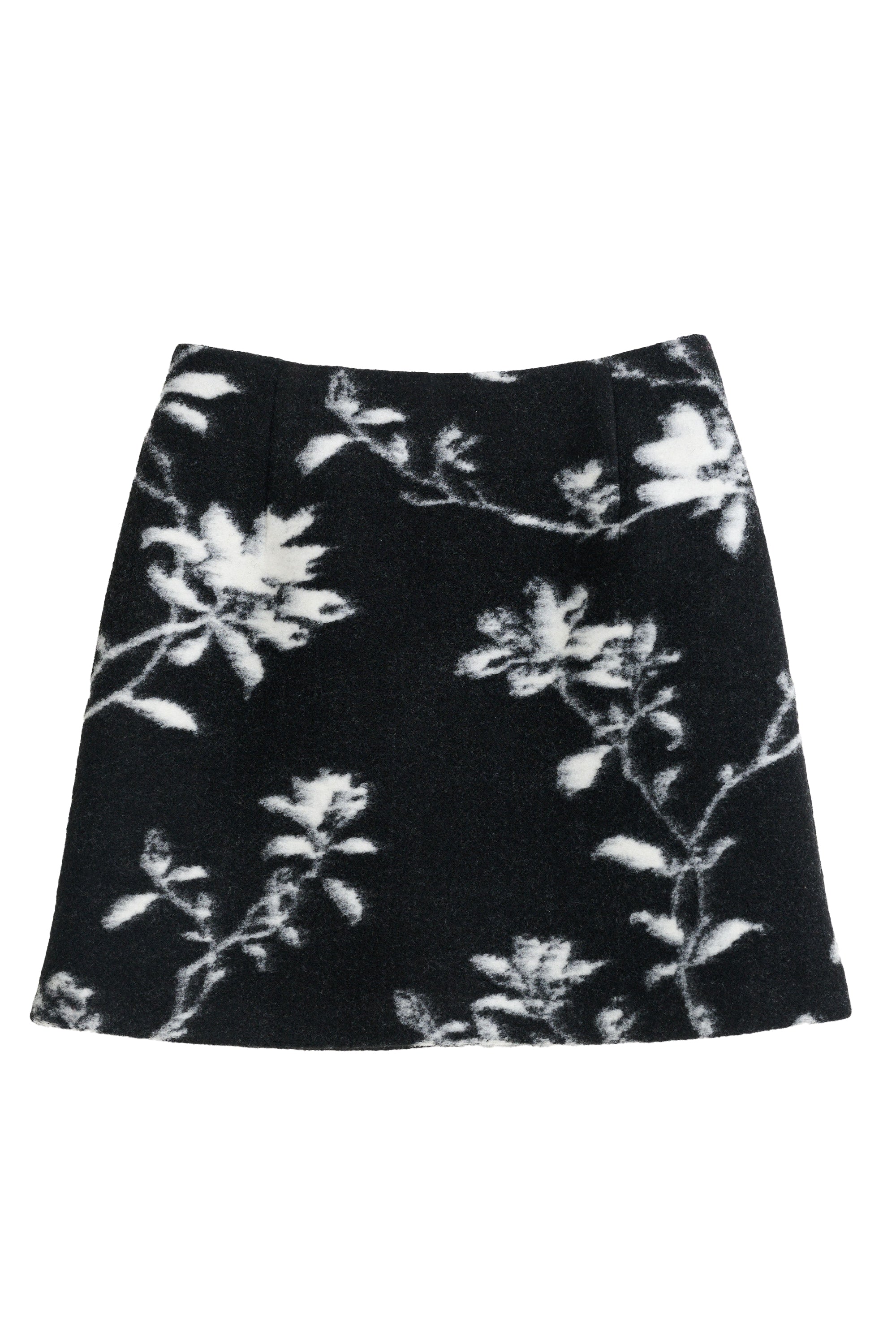 Aubin Power Bloom A-Line Mini Skirt - Black & White - Detail 3