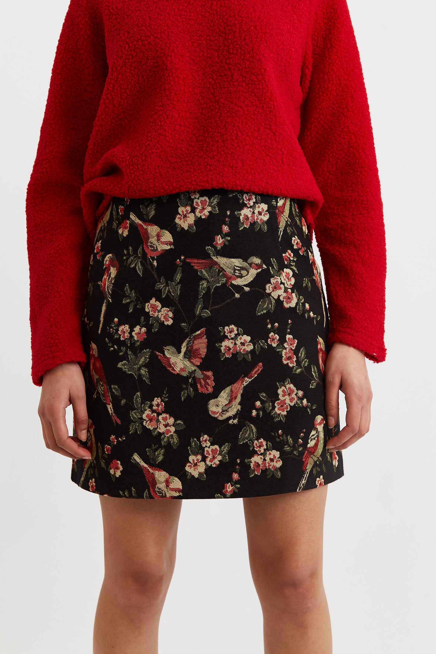 Aubin Tweet Jacquard Mini Skirt