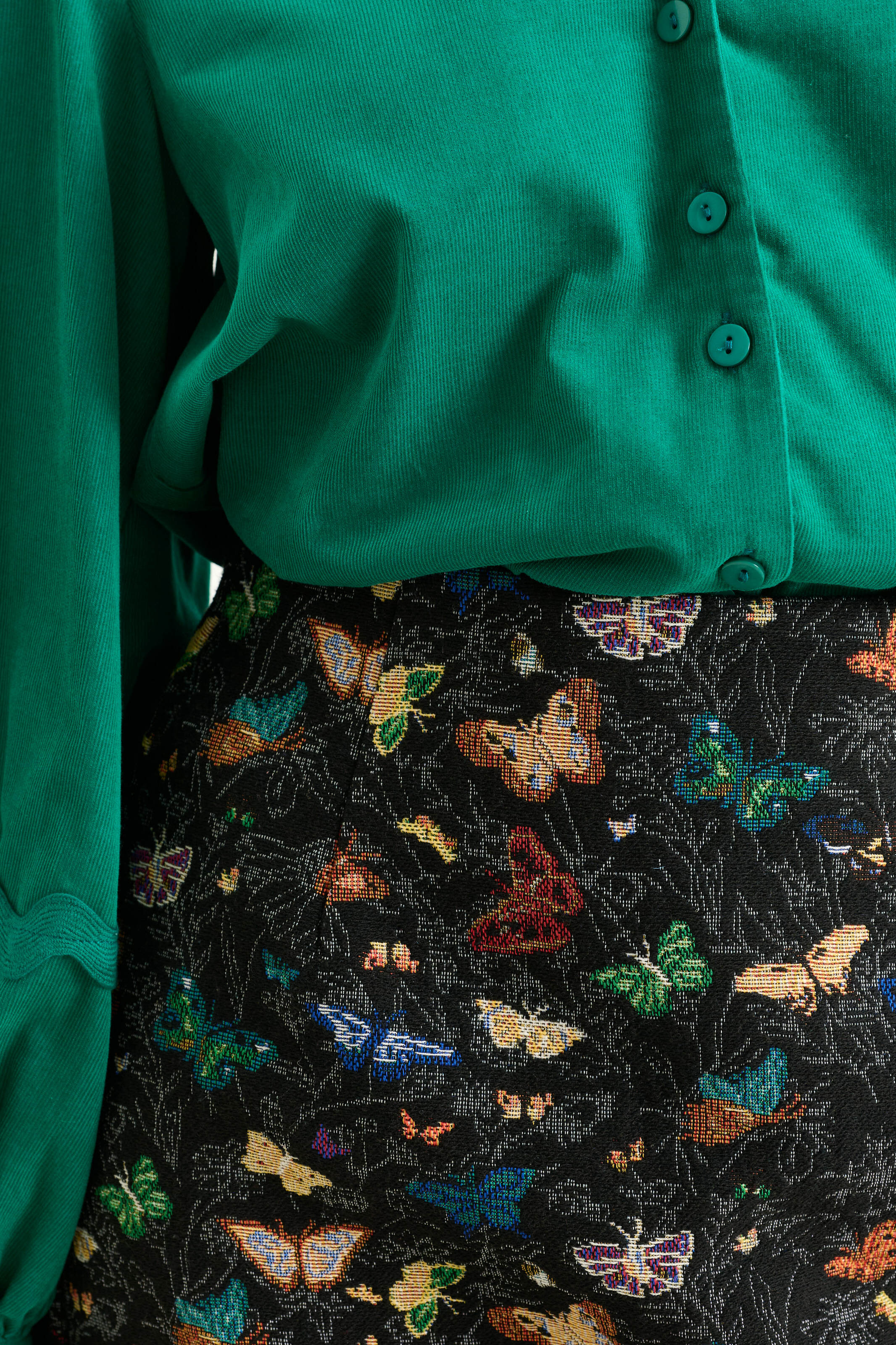 Aubin Butterfly Ball Jacquard Mini A-Line Skirt – Multicoloured