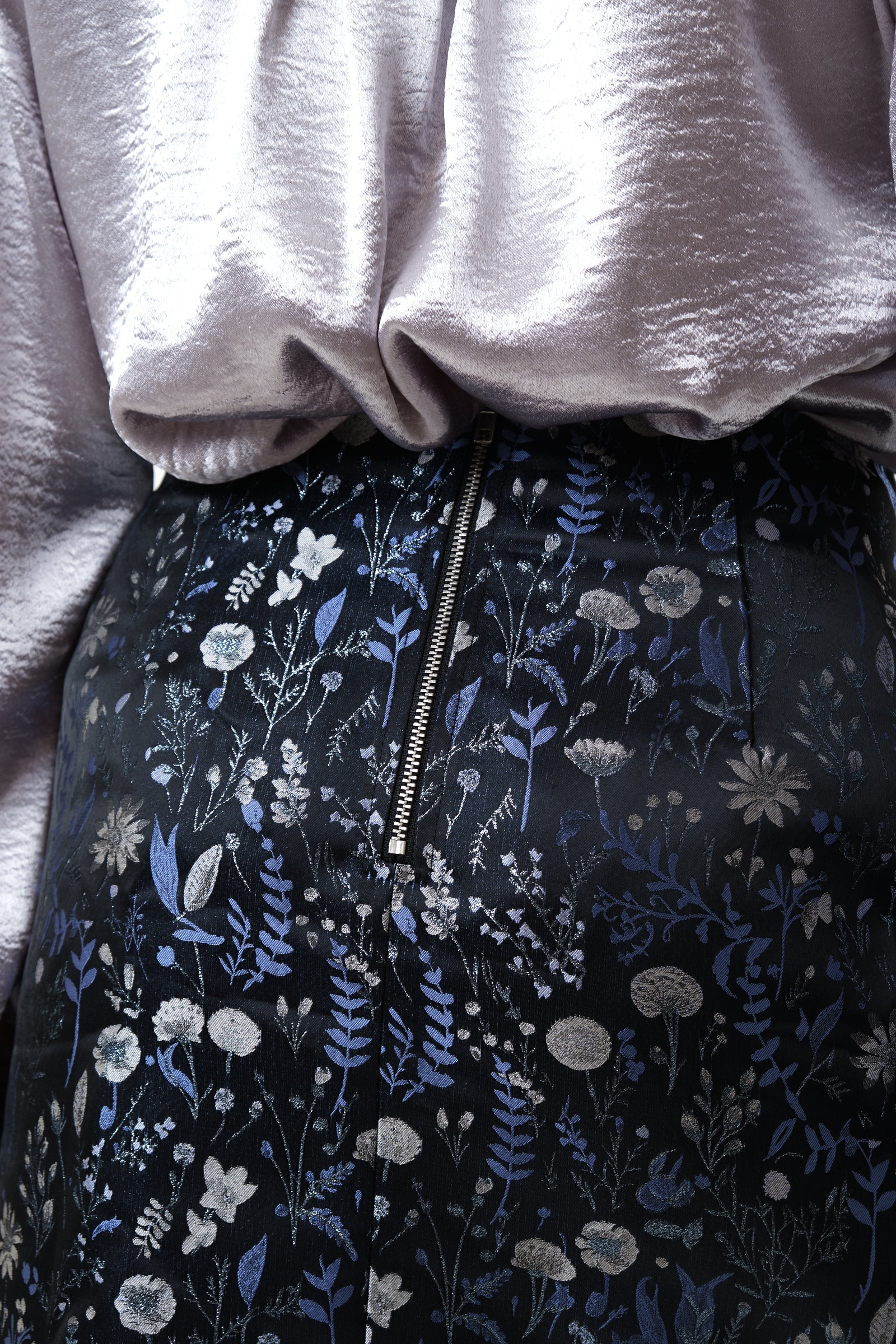 Aubin Magic Forest Jacquard Mini Skirt - Blue