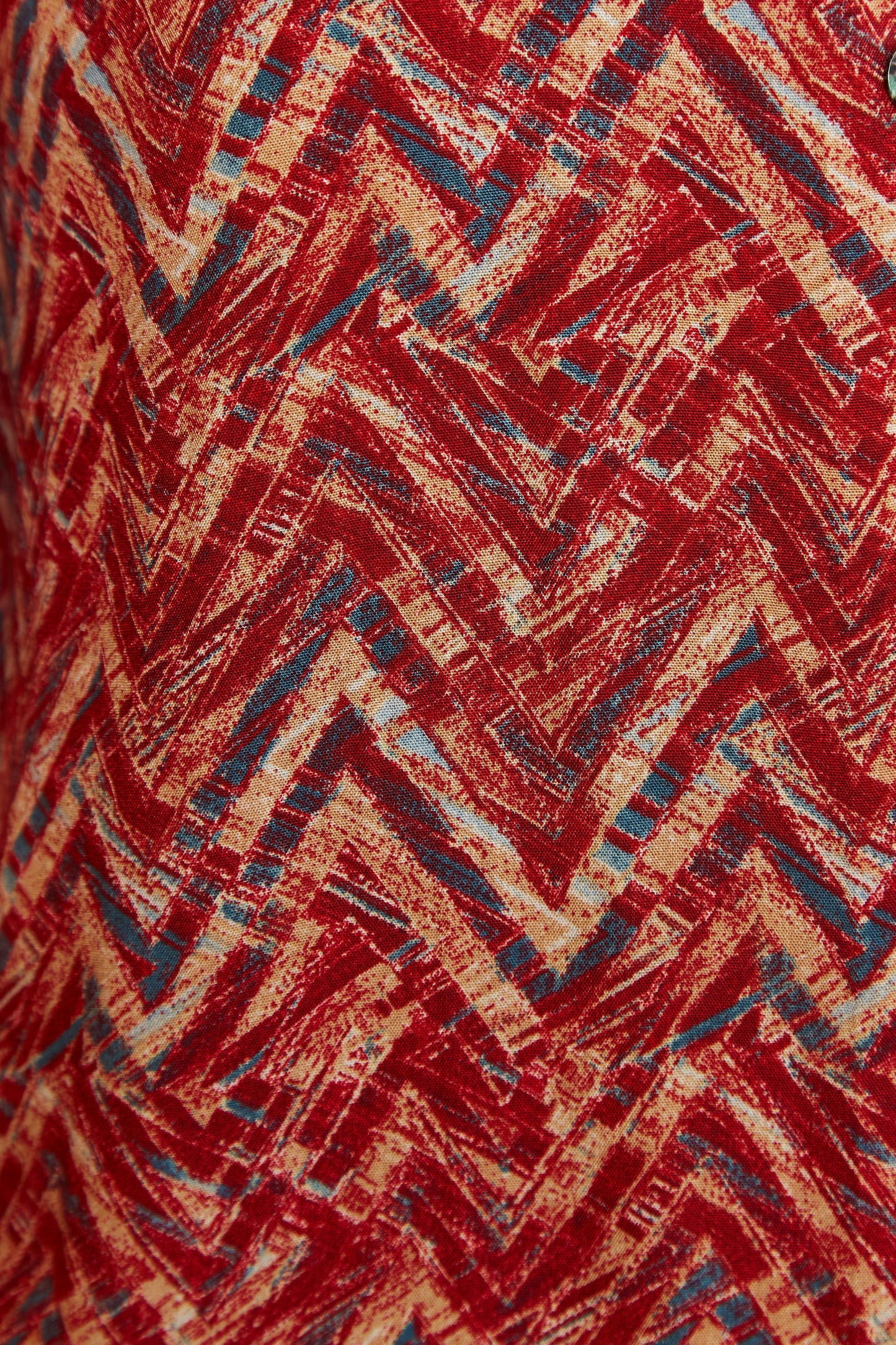 Nayma Art Attack Print Long Sleeve Midi Dress - Red
