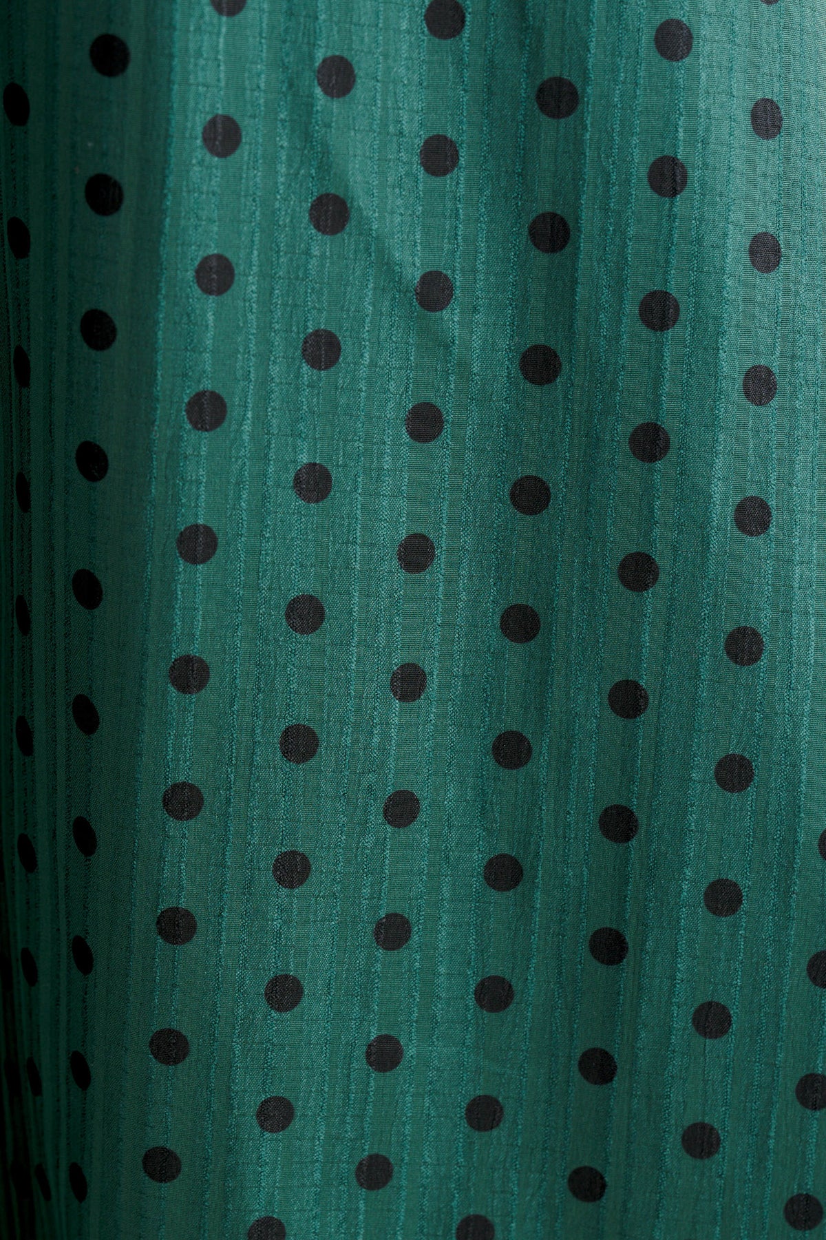 Aditi Spot Tie Neck Blouse - Forest Green