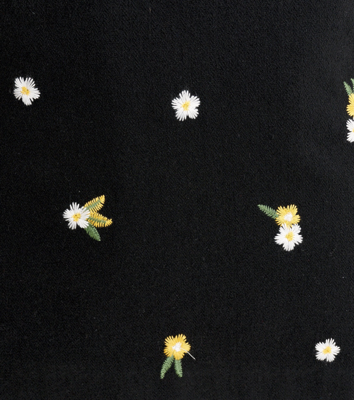 Clementine Daisy Tweed Long Sleeve Blouse – Black