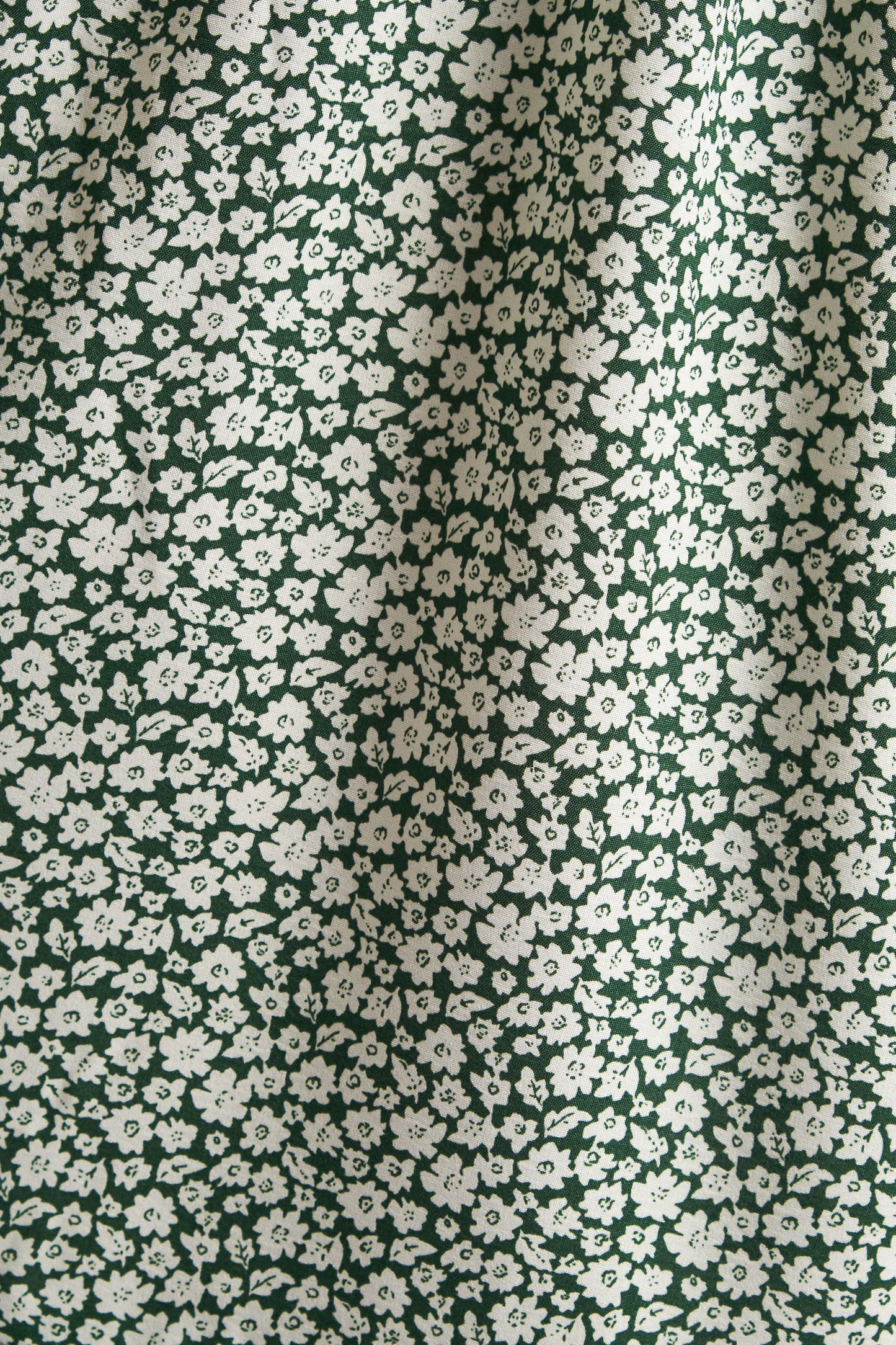 Babette Floral Shirred Bodice Midi Dress Green