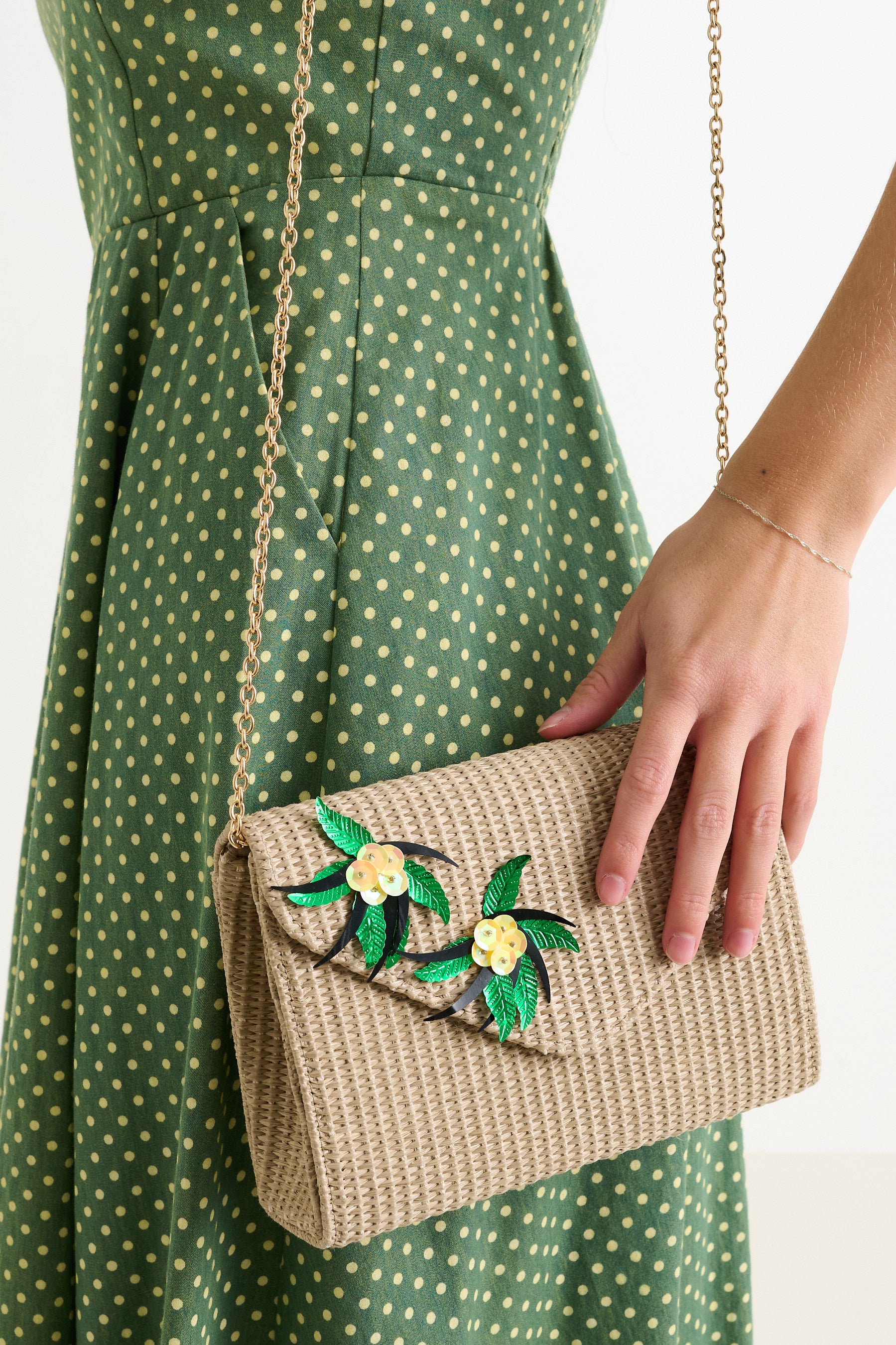 Kaci Crossbody Straw Bag