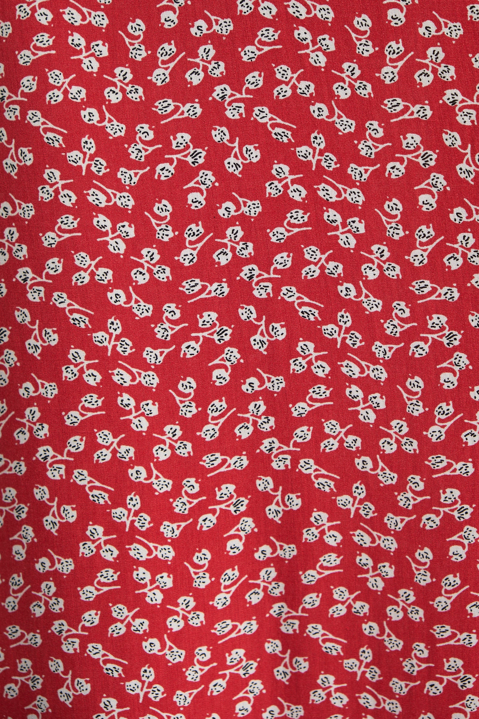 Barney Petale Print Midi Skirt Red - Styled