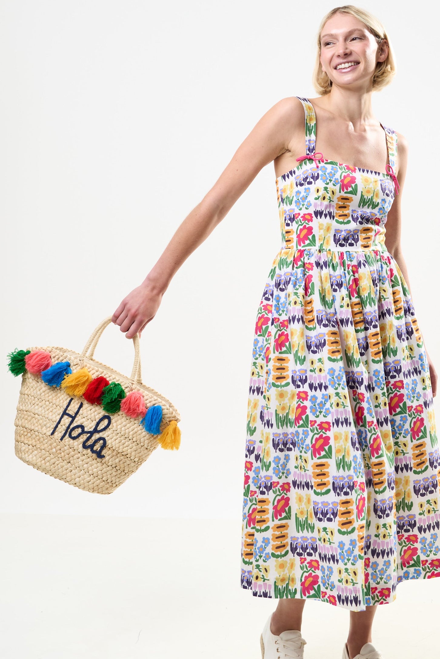 Hola Tassel Straw Bag - Detail 1