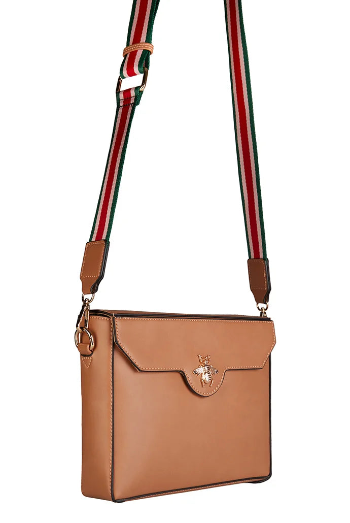 Striped strap crossbody bag sales