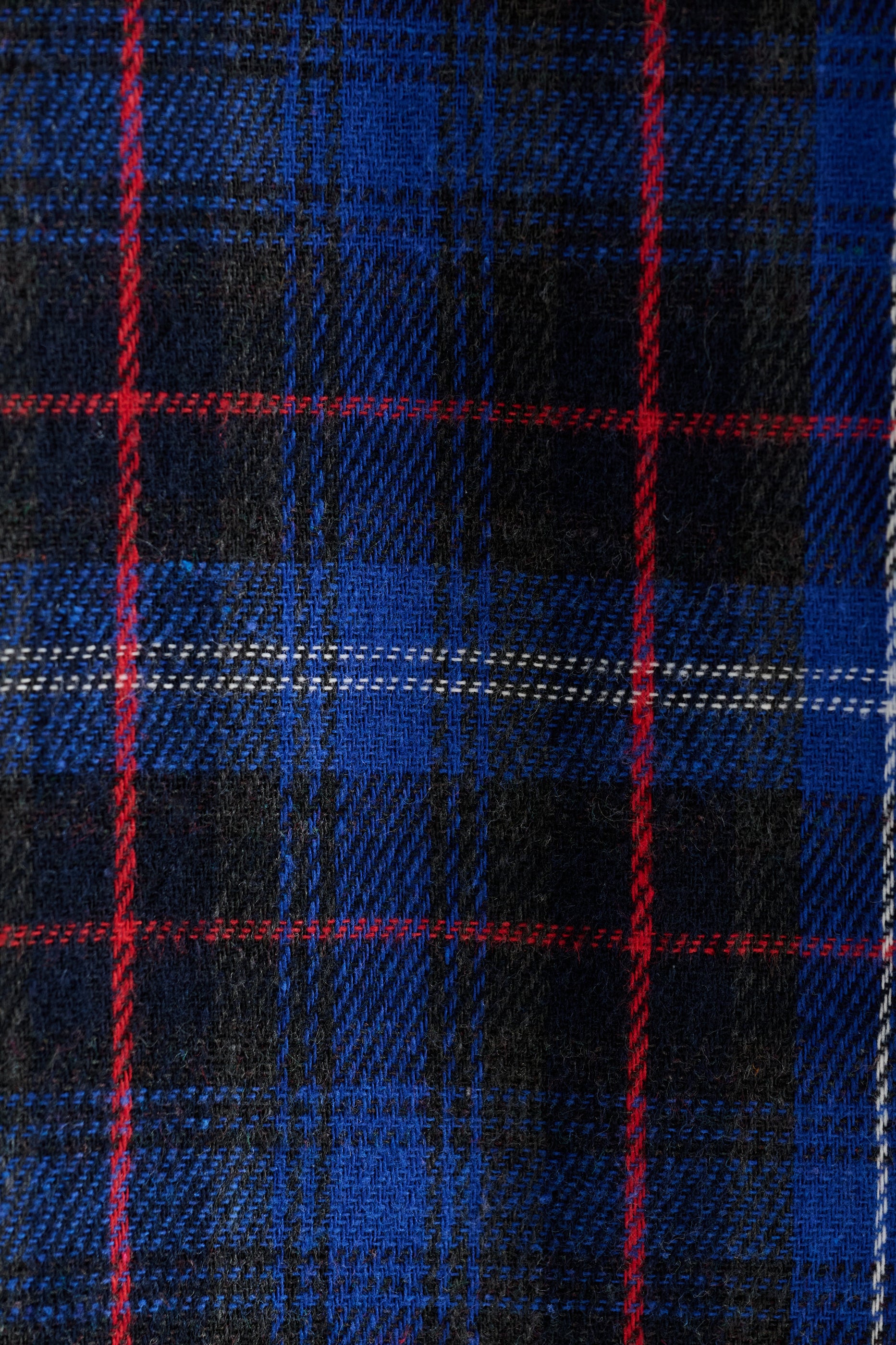 Rivka Winter Check Pleat Long Sleeve Blouse - Blue