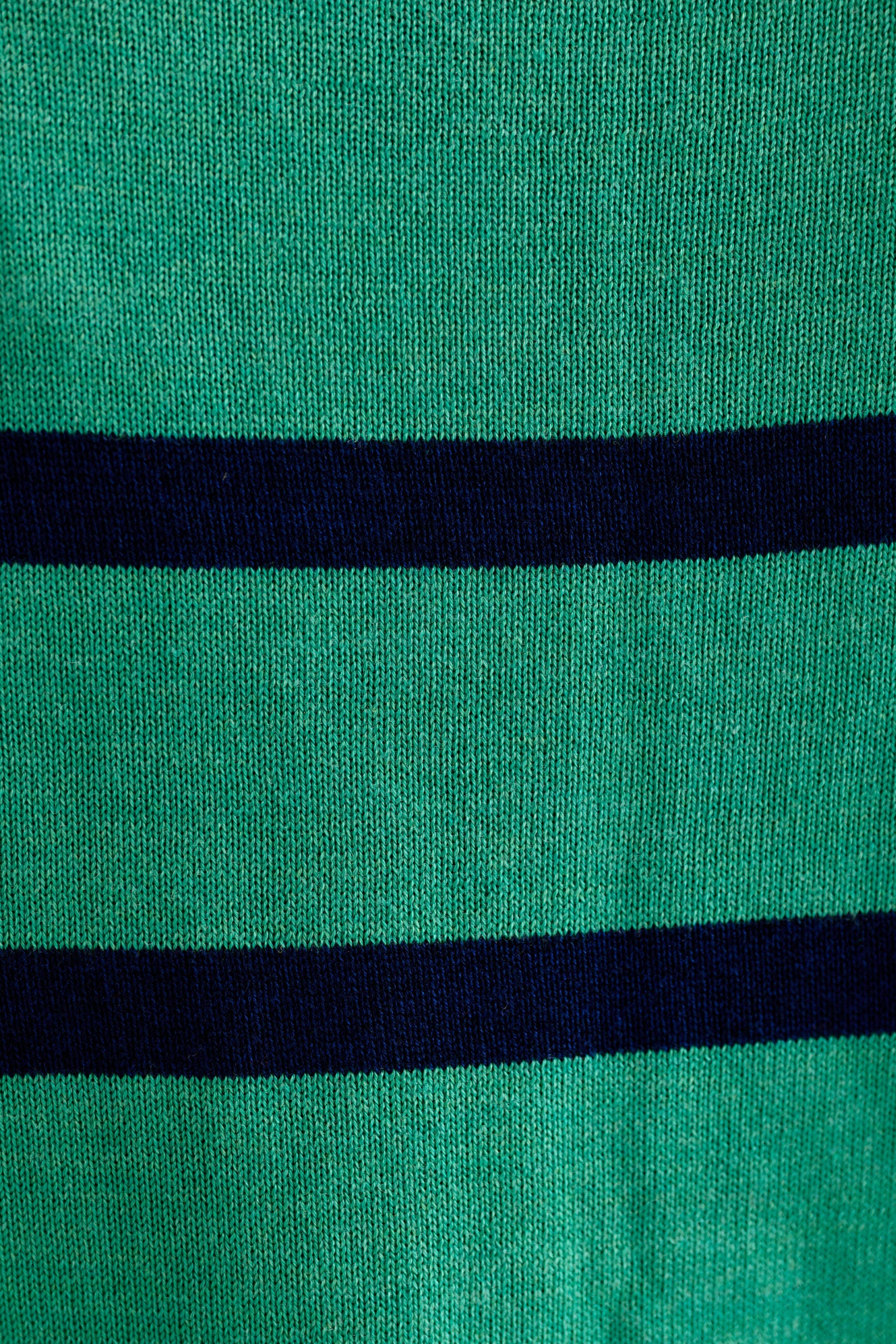 Bly Bow Intarsia Striped Jumper – Navy - Styled