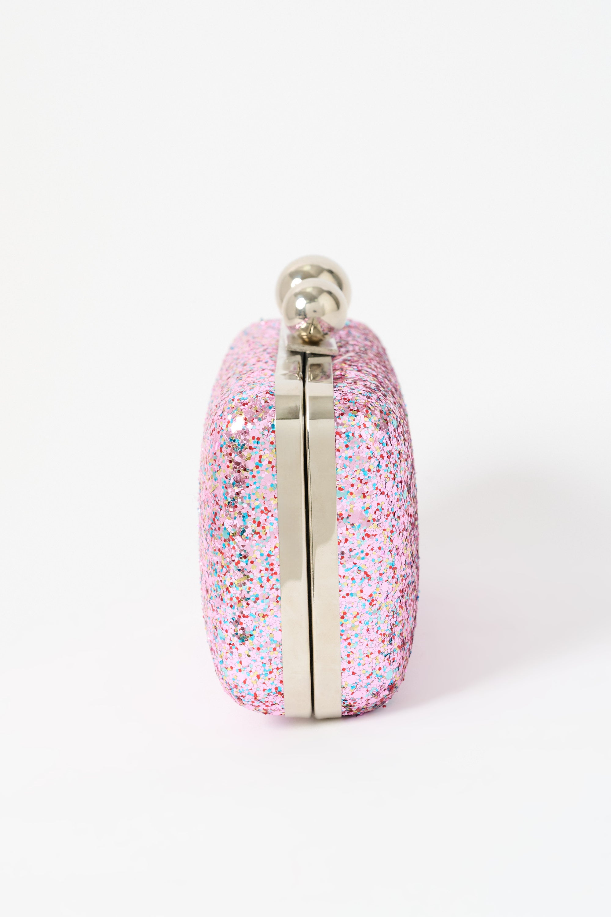Bubble Pink Gilitter Clutch