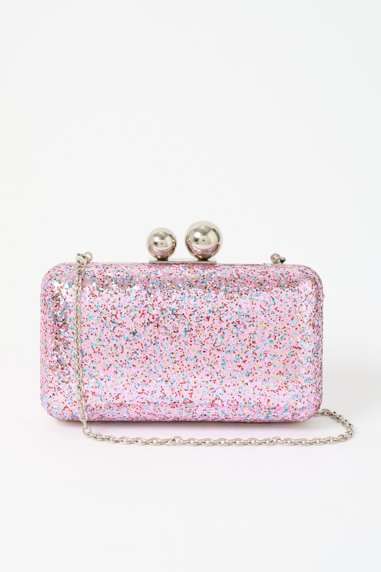 Bubble Pink Gilitter Clutch