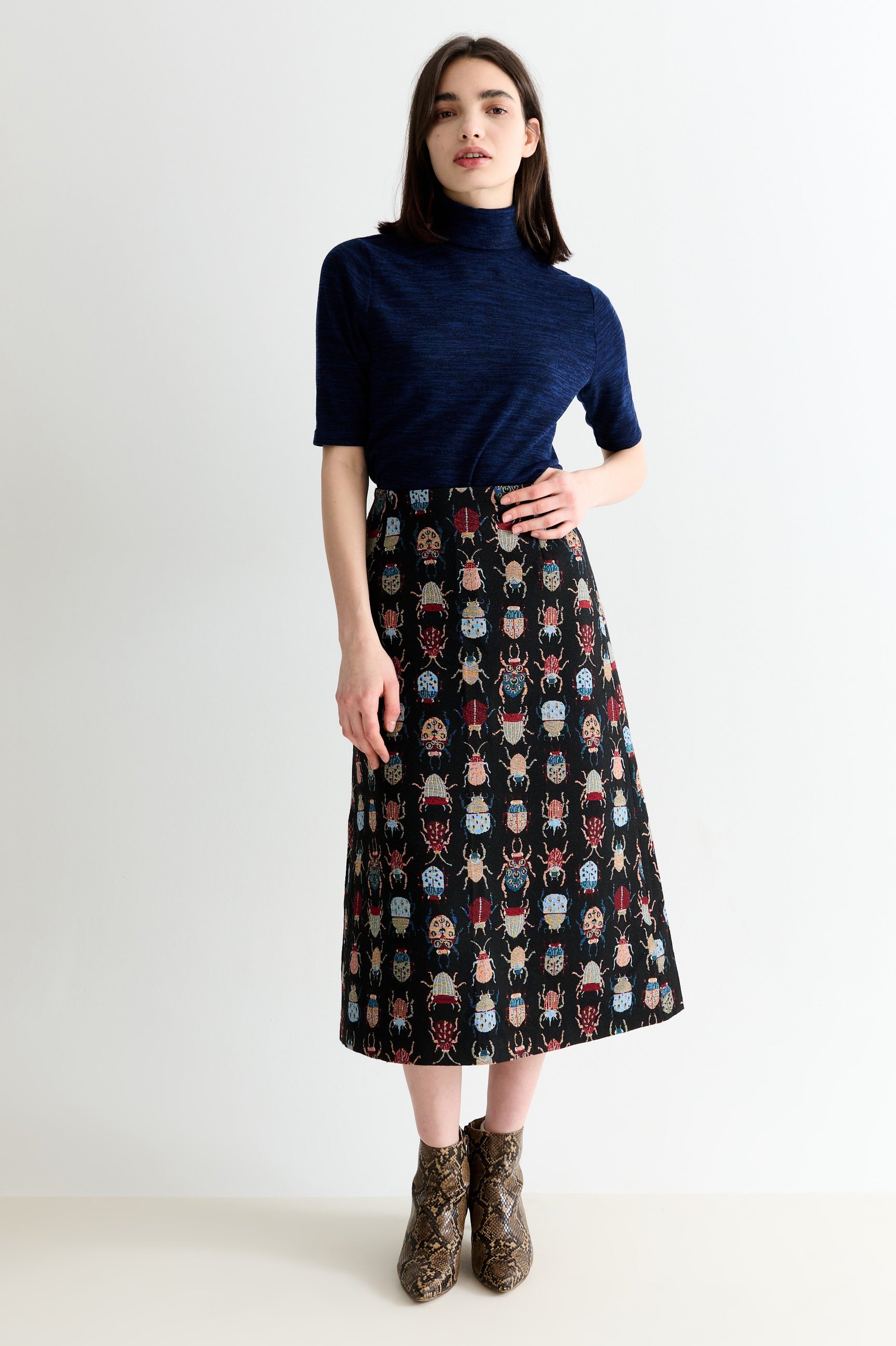 Buffy Beetlejuice Jacquard A-Line Midi Skirt - Detail 1